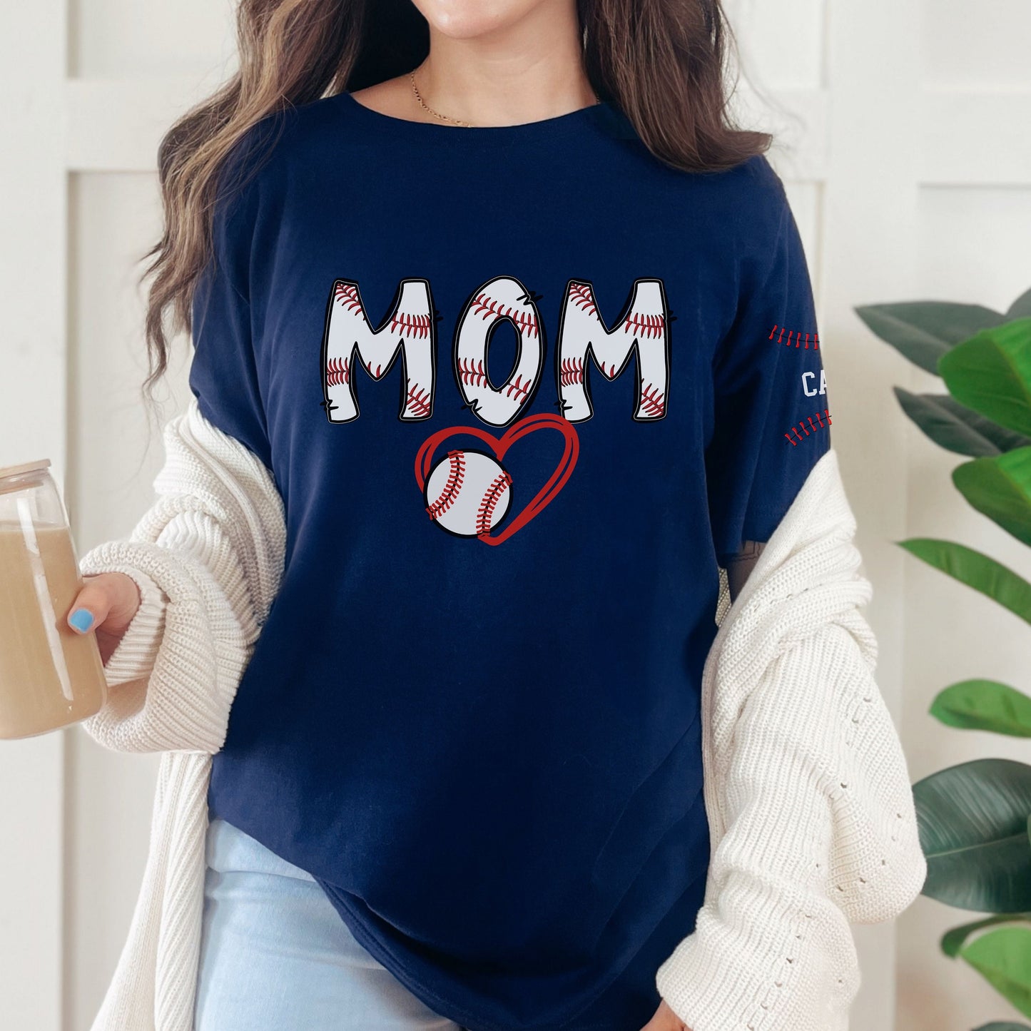 Custom Baseball Mom Shirt, Baseball Kids Name Shirt