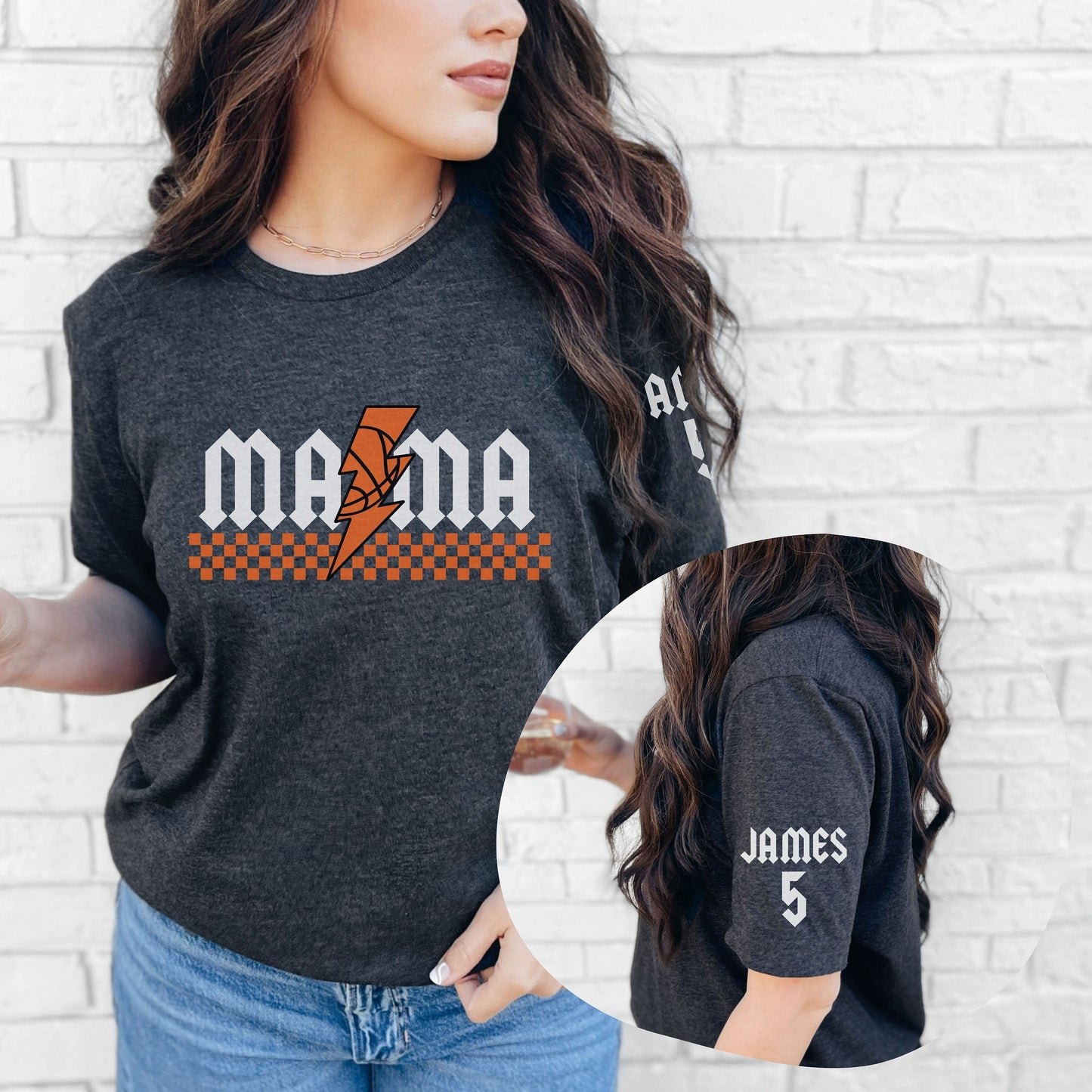 Custom Short Sleeve Retro Mama Rocker Checkerboard Shirt