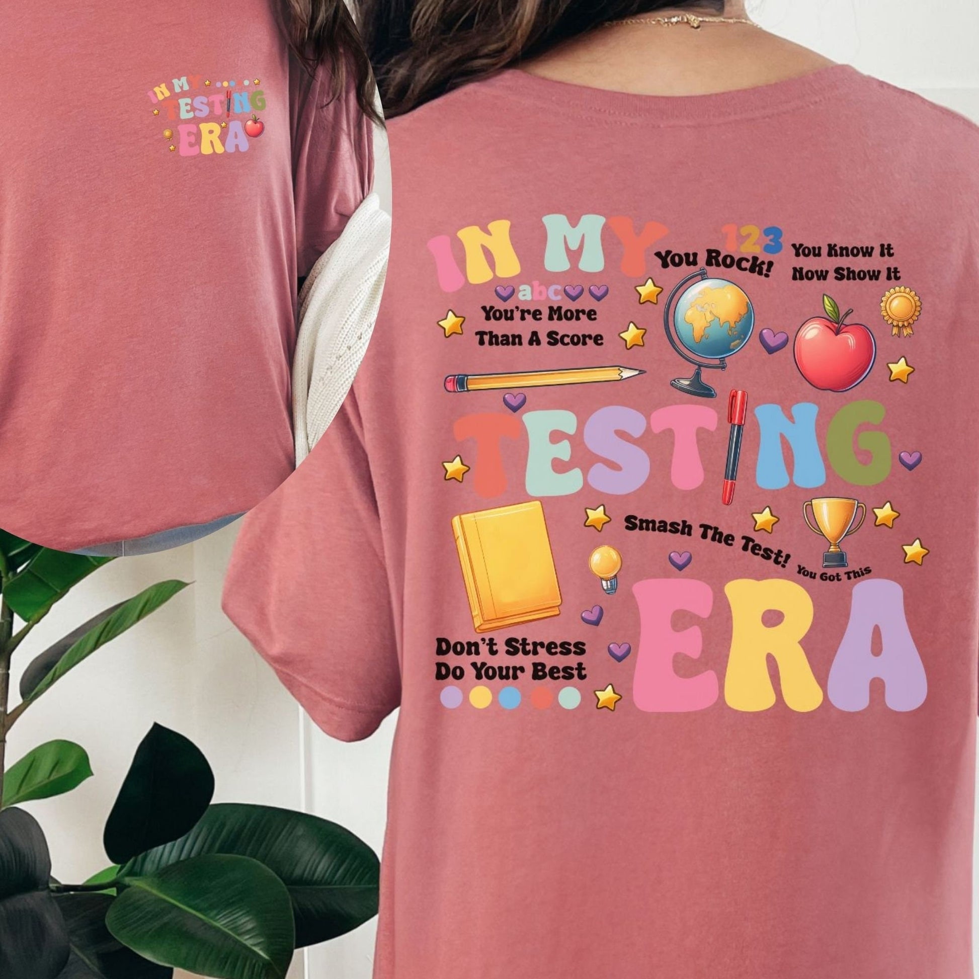 &quot;In My Testing Era&quot; Retro Groovy Teacher Shirt