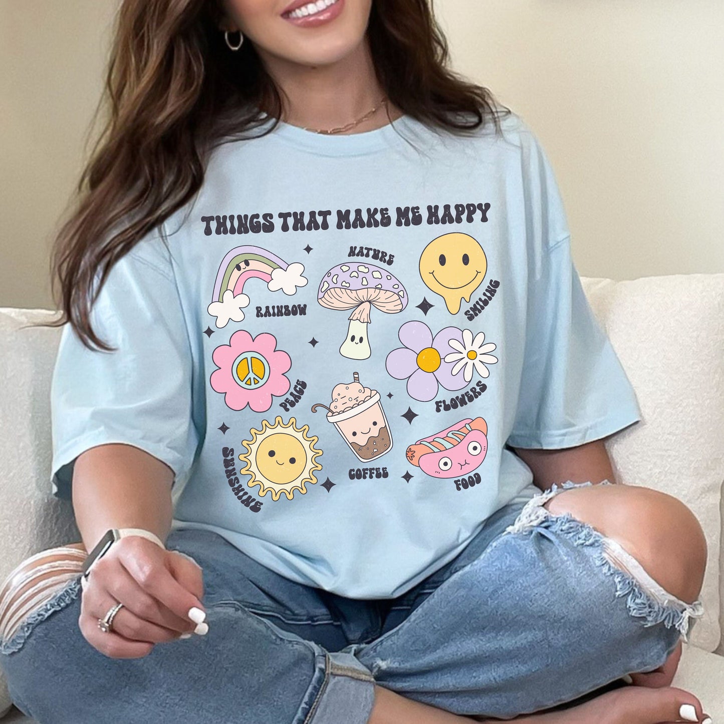 Comfort Colors Things That Make Me Happy Shirt