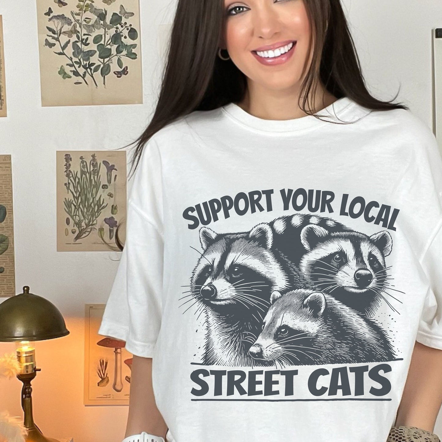 Support Your Local Street Cats Graphic Comfort Colors T-Shirt