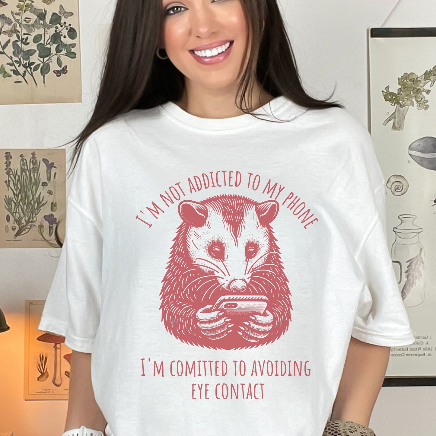 Funny Sarcastic Opossum Comfort Colors Shirt Graphic Tee