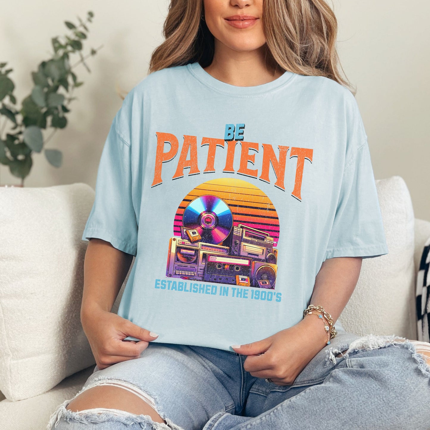 Funny Sarcastic Be Patient Established In The 1900's Cassette Tape Comfort Colors Tee