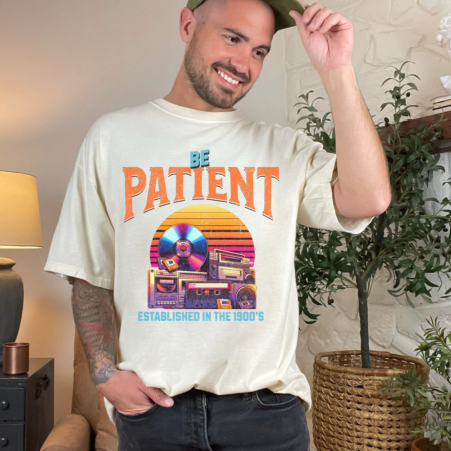 Funny Sarcastic Be Patient Established In The 1900's Cassette Tape Comfort Colors Tee