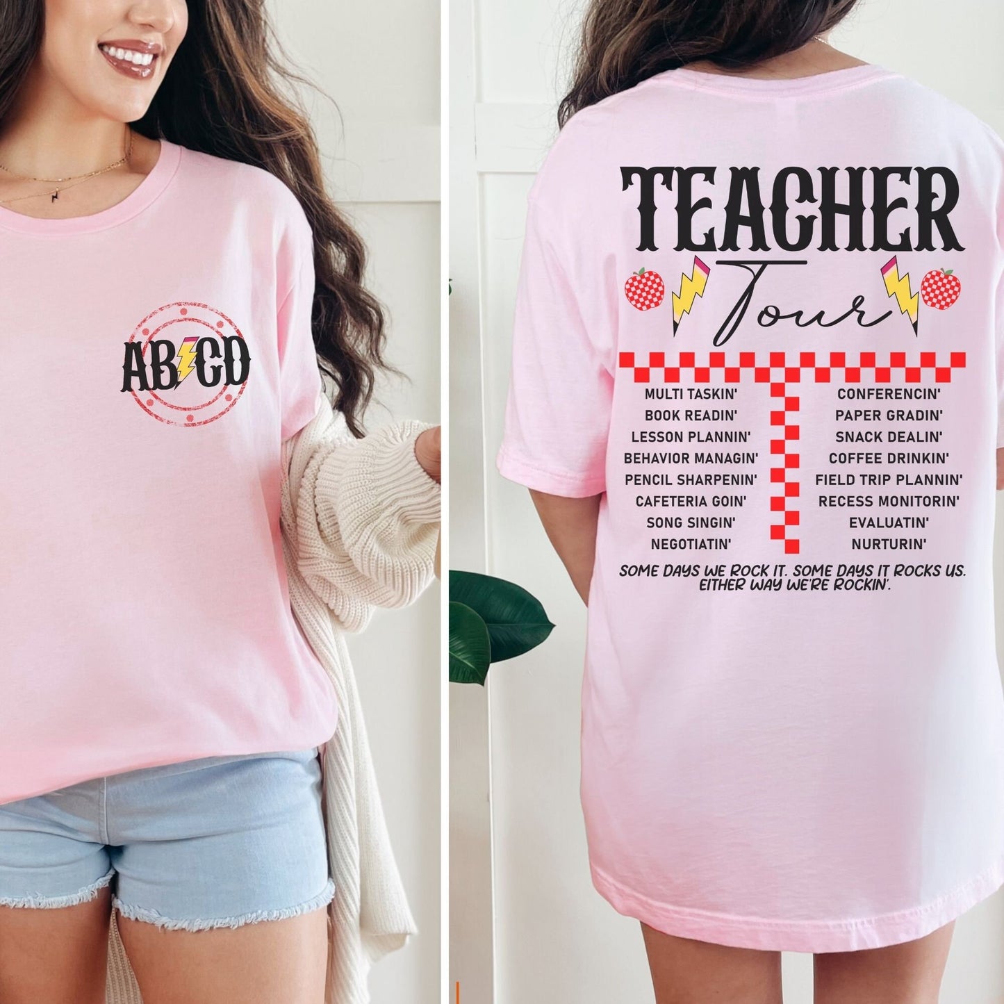 Teacher Tour ABCD Rocker Back to School or End Of Year Shirt