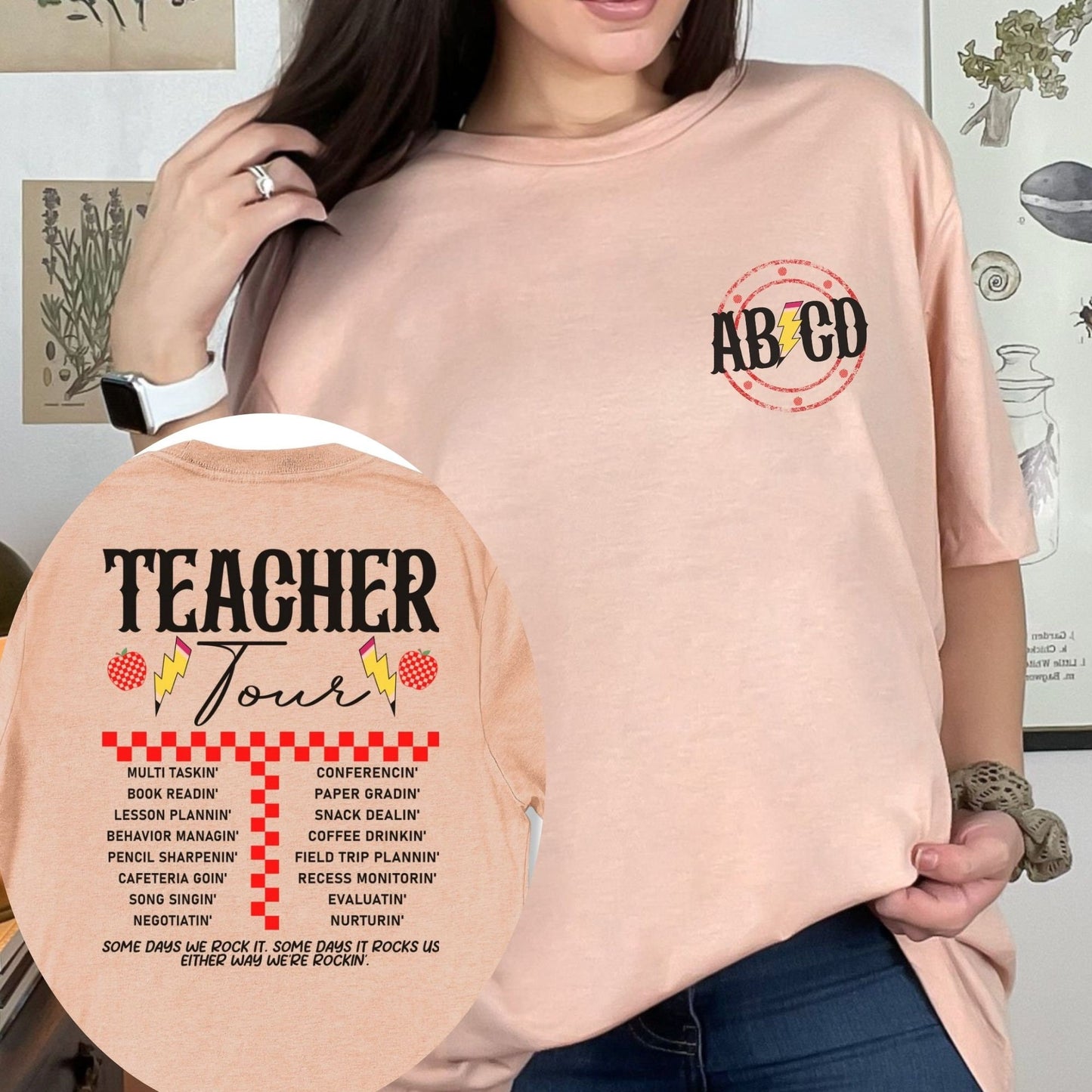 Teacher Tour ABCD Rocker Back to School or End Of Year Shirt