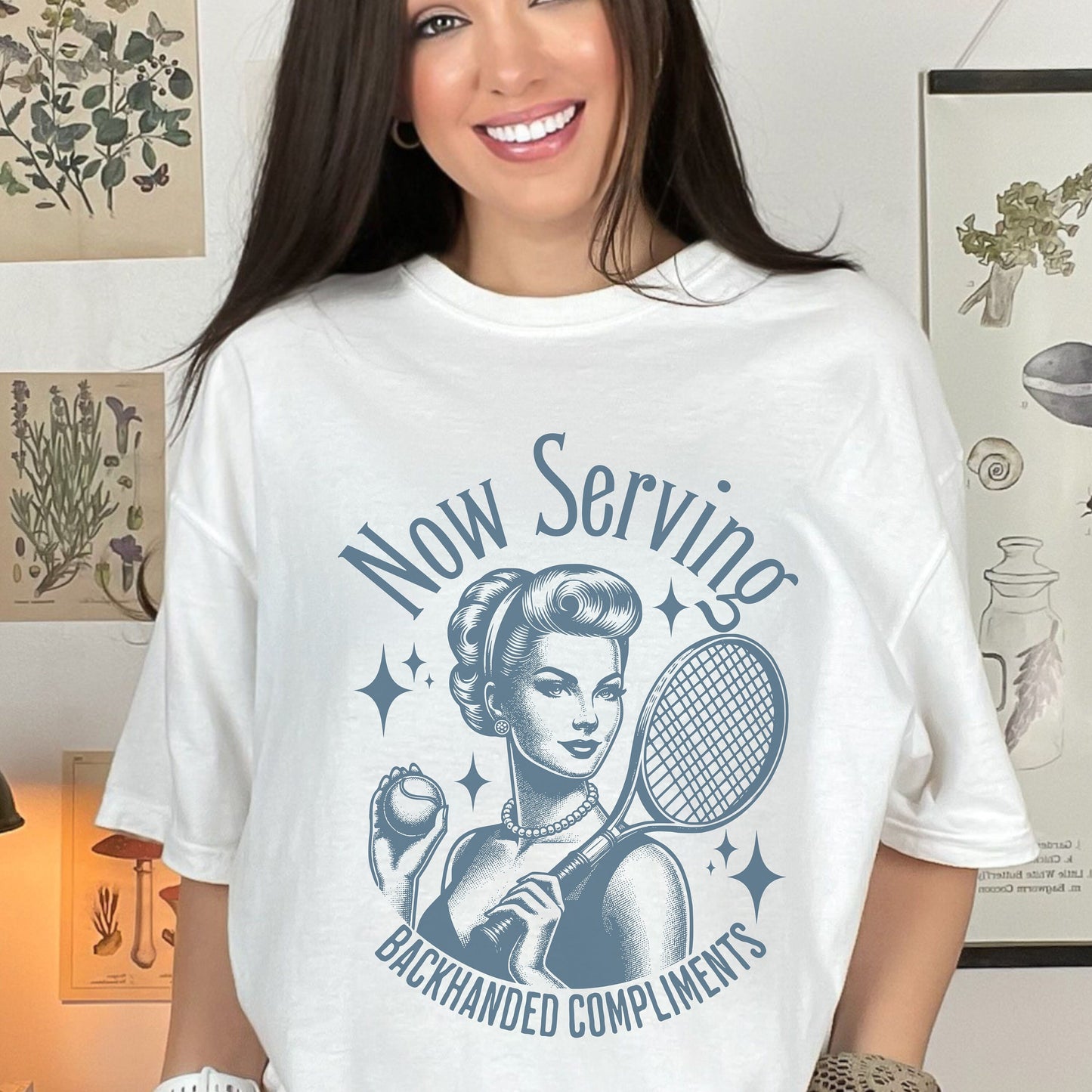 Now Serving Backhanded Compliments Funny Sarcastic Comfort Colors Tee