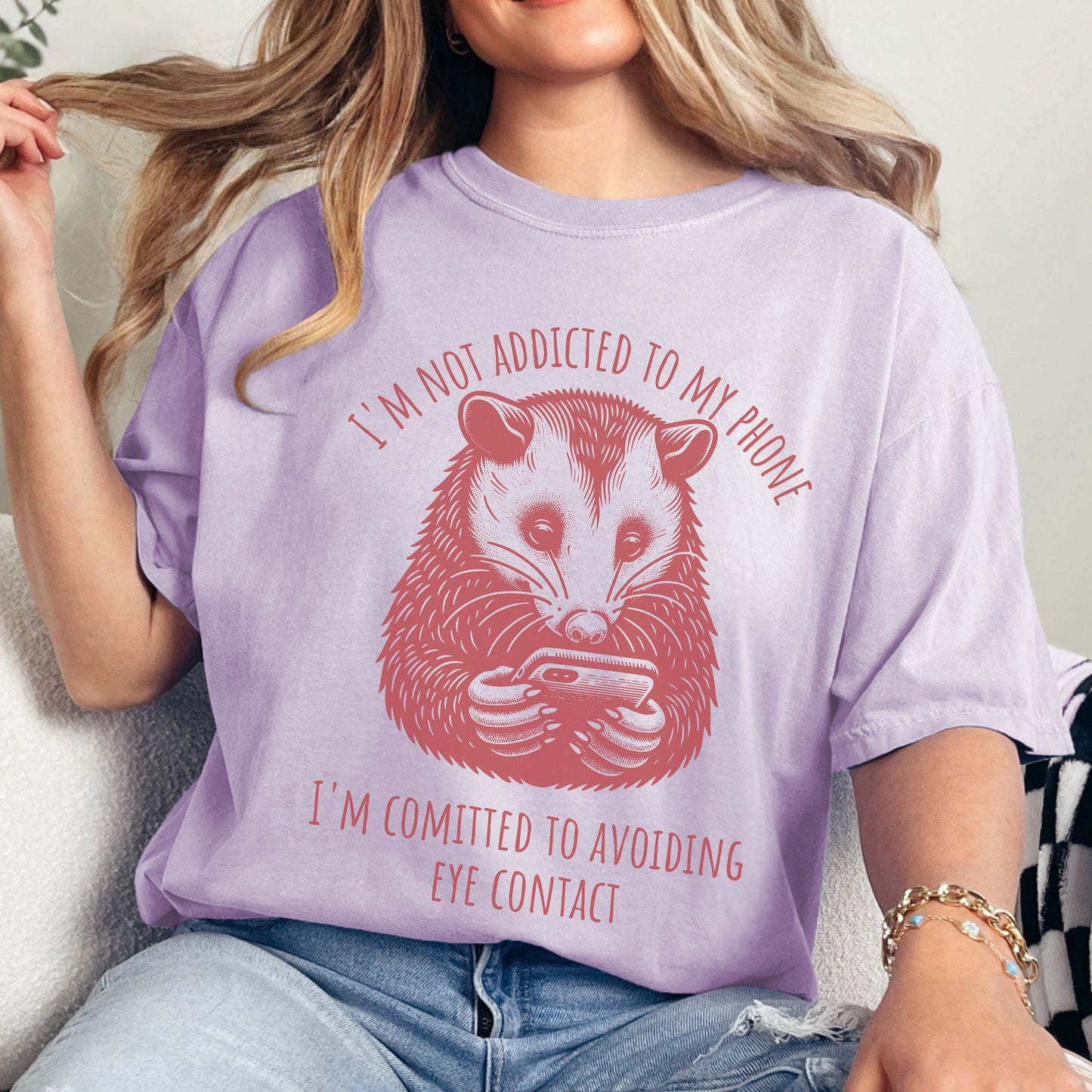 Funny Sarcastic Opossum Comfort Colors Shirt Graphic Tee