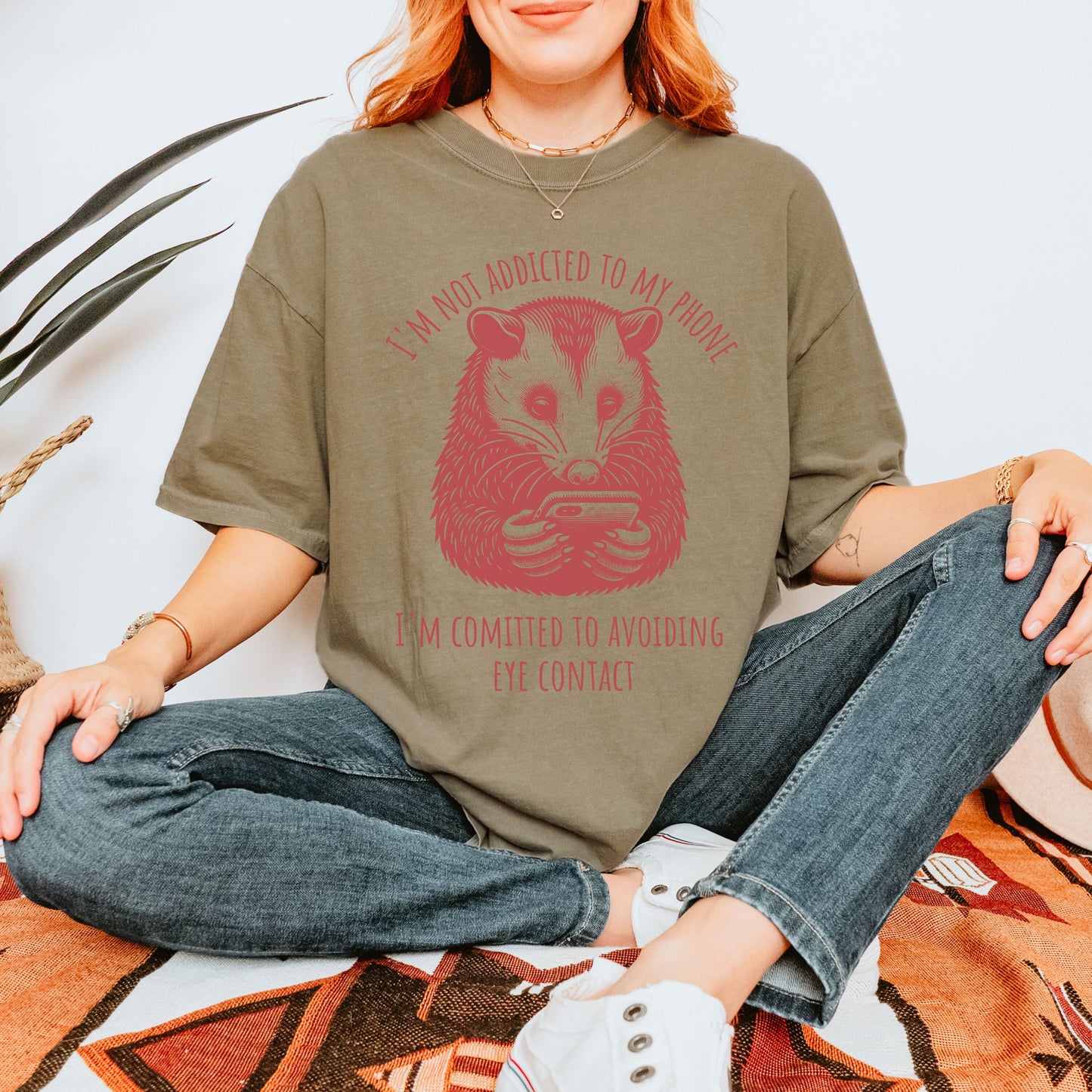 Funny Sarcastic Opossum Comfort Colors Shirt Graphic Tee