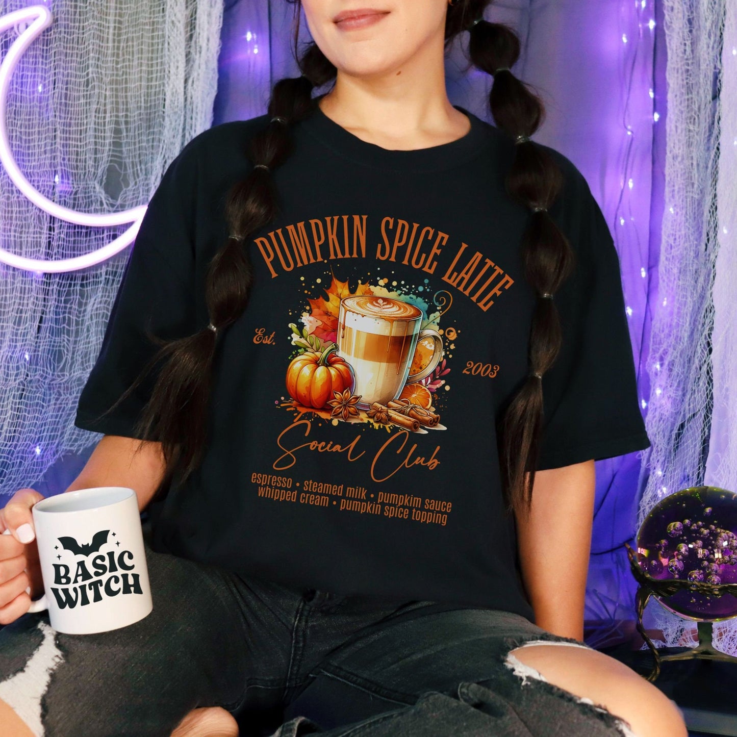 Pumpkin Spice Latte Social Club Fall Comfort Colors Shirt