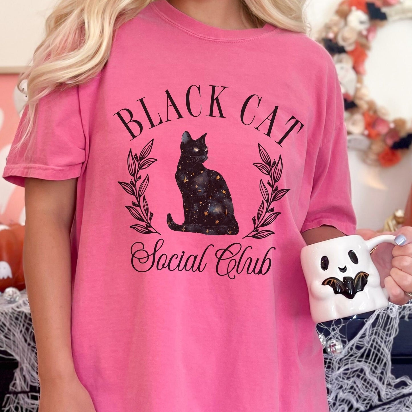 Black Cat Social Club Comfort Colors Shirt