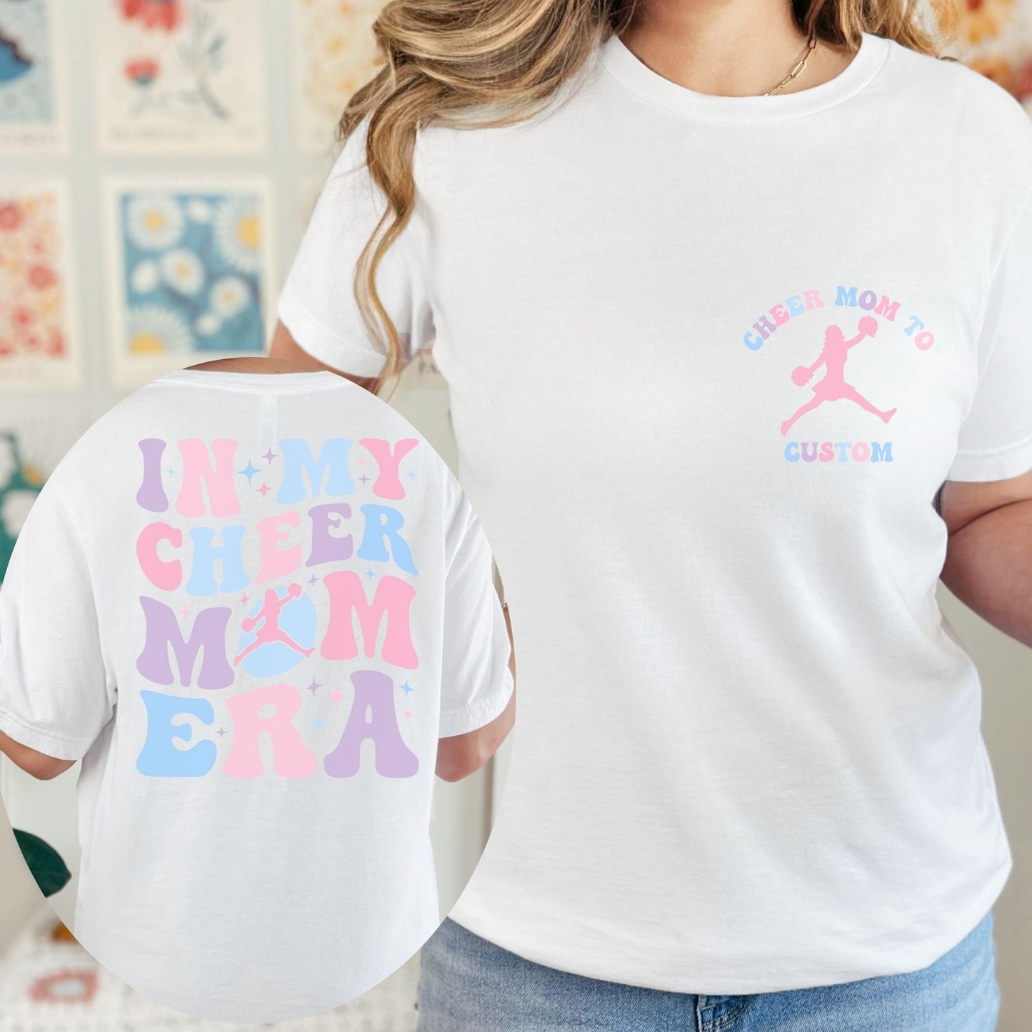 Custom Cheer Mom Era Shirt - Personalized Team Gift for Dance  Cheer Moms