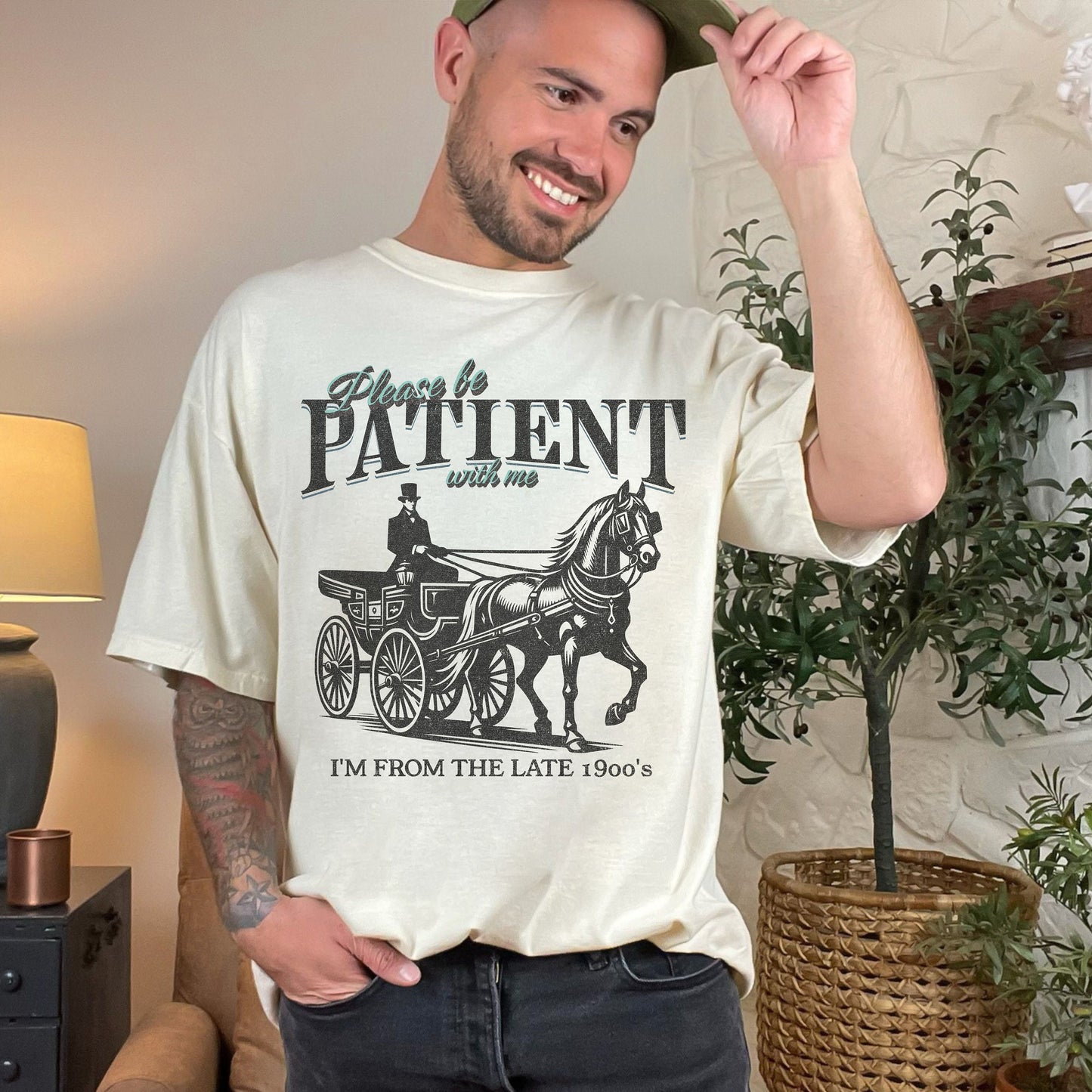 Funny Sarcastic Western Please Be Patient With Me I'm From The 1900's Comfort Colors Tee