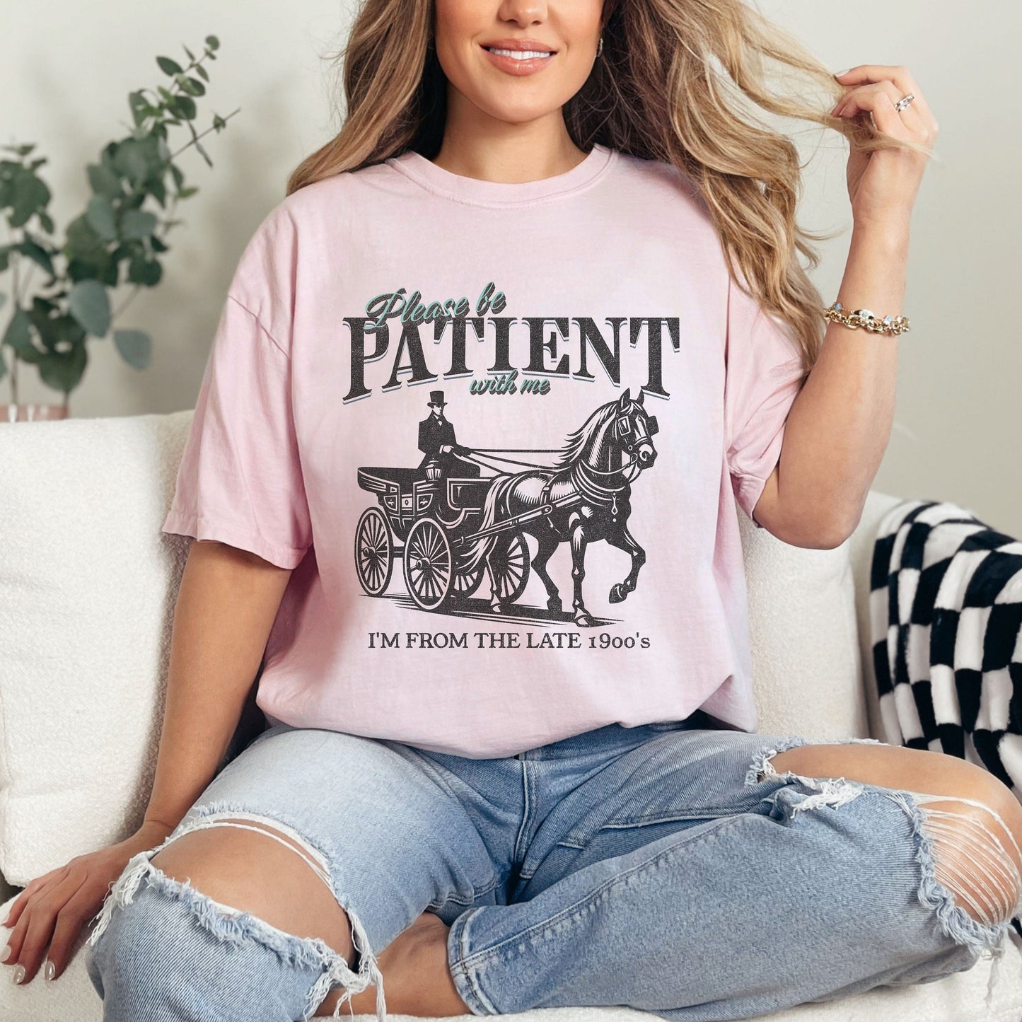 Funny Sarcastic Western Please Be Patient With Me I'm From The 1900's Comfort Colors Tee