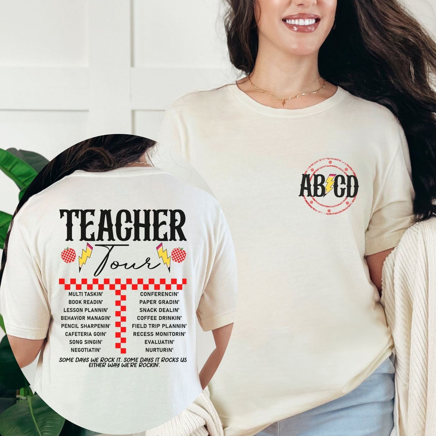 Teacher Tour ABCD Rocker Back to School or End Of Year Shirt