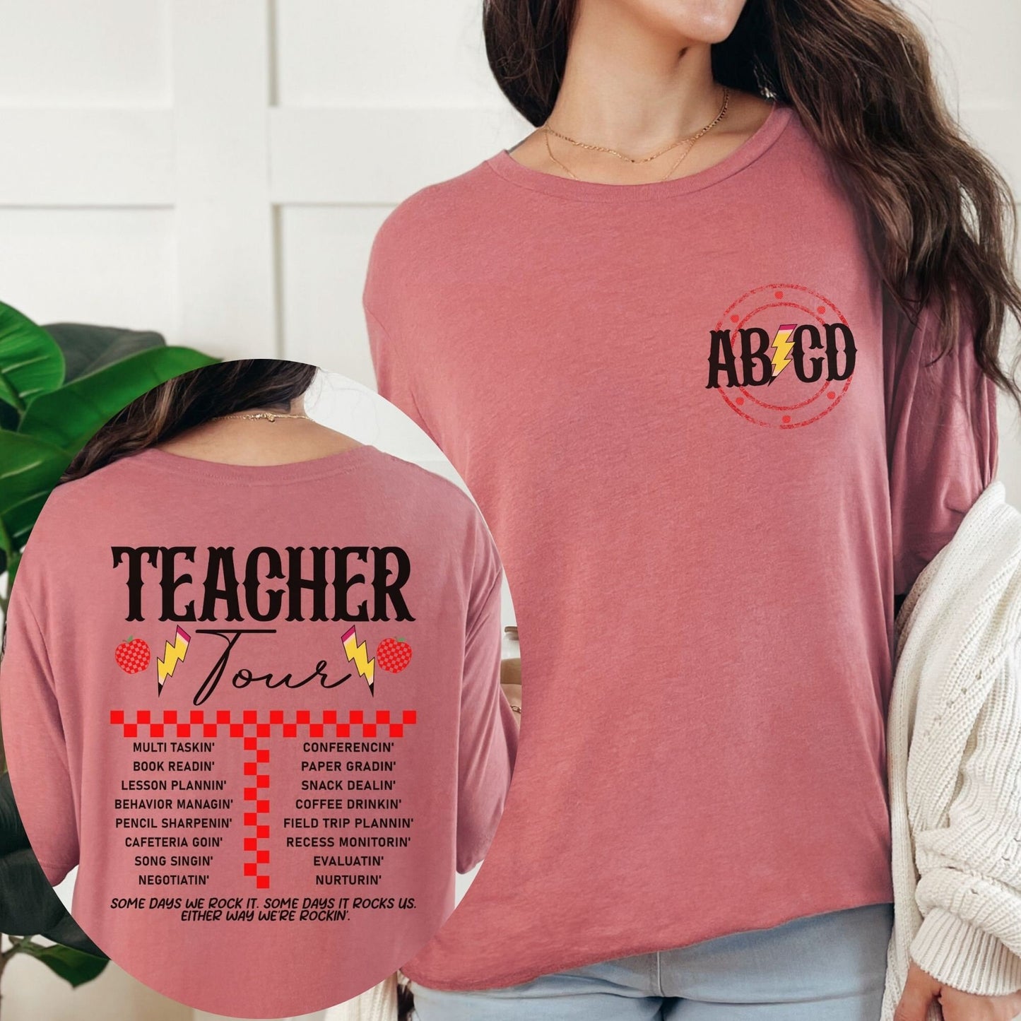 Teacher Tour ABCD Rocker Back to School or End Of Year Shirt