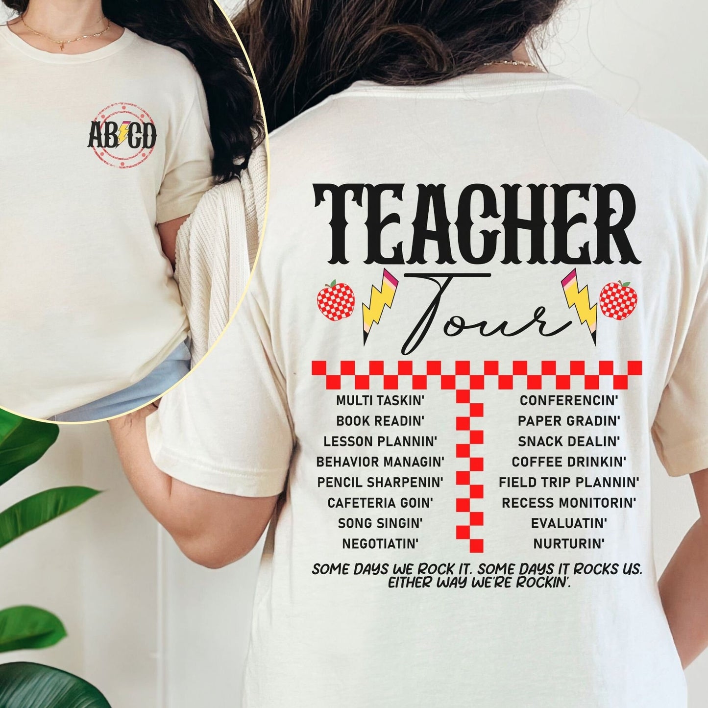 Teacher Tour ABCD Rocker Back to School or End Of Year Shirt