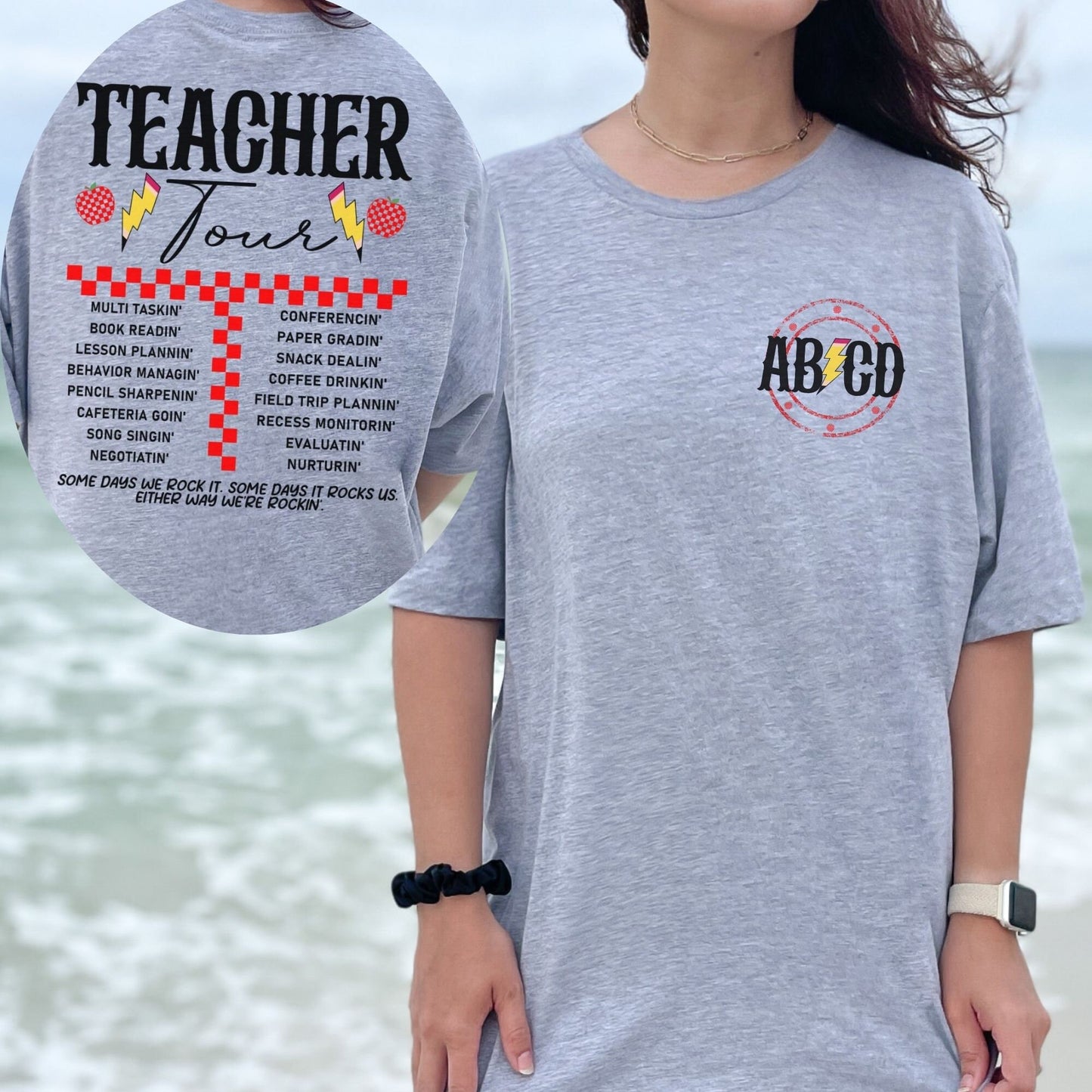 Teacher Tour ABCD Rocker Back to School or End Of Year Shirt