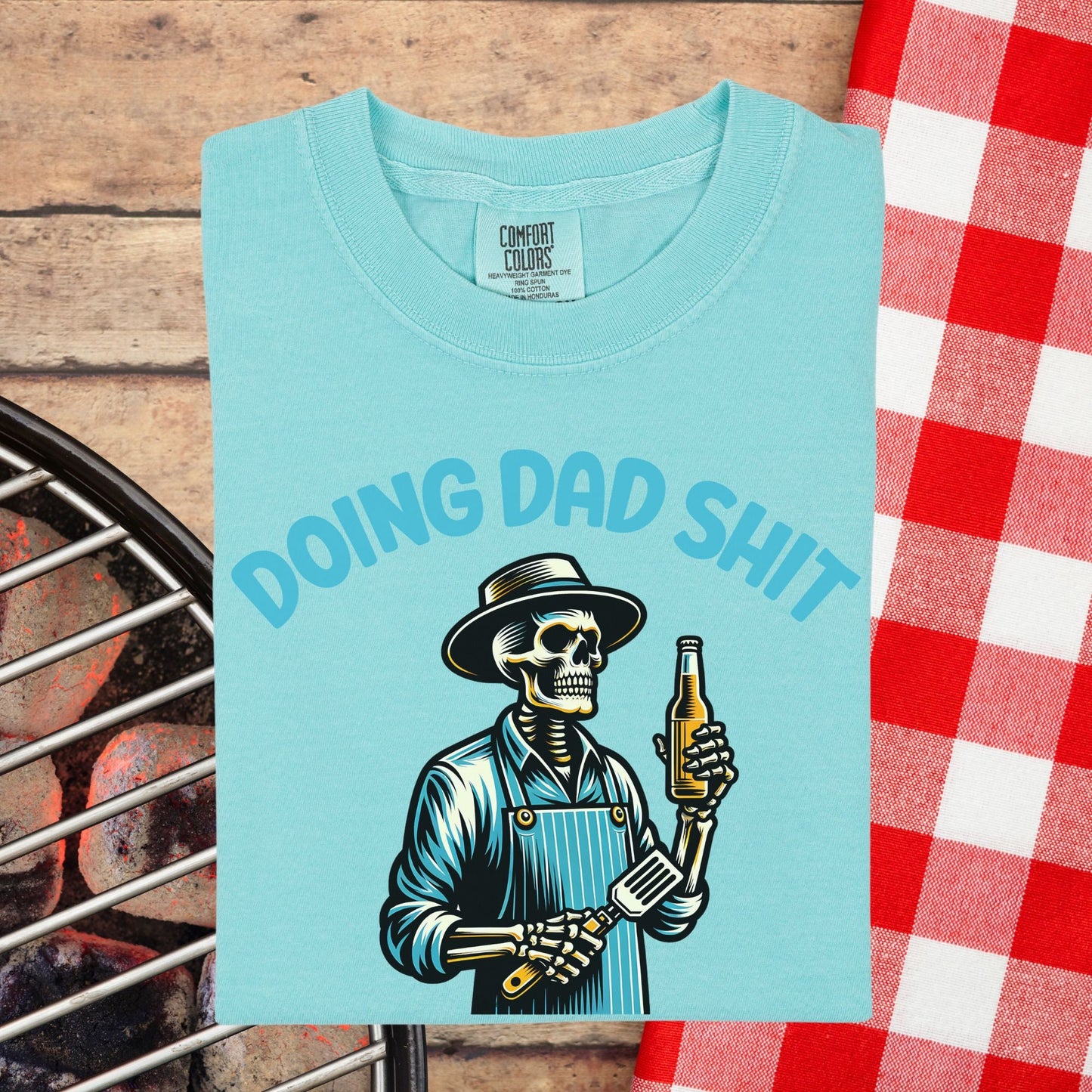 Doing Dad Shit Grilling BBQ Beer Funny Father's Day Comfort Colors Shirt