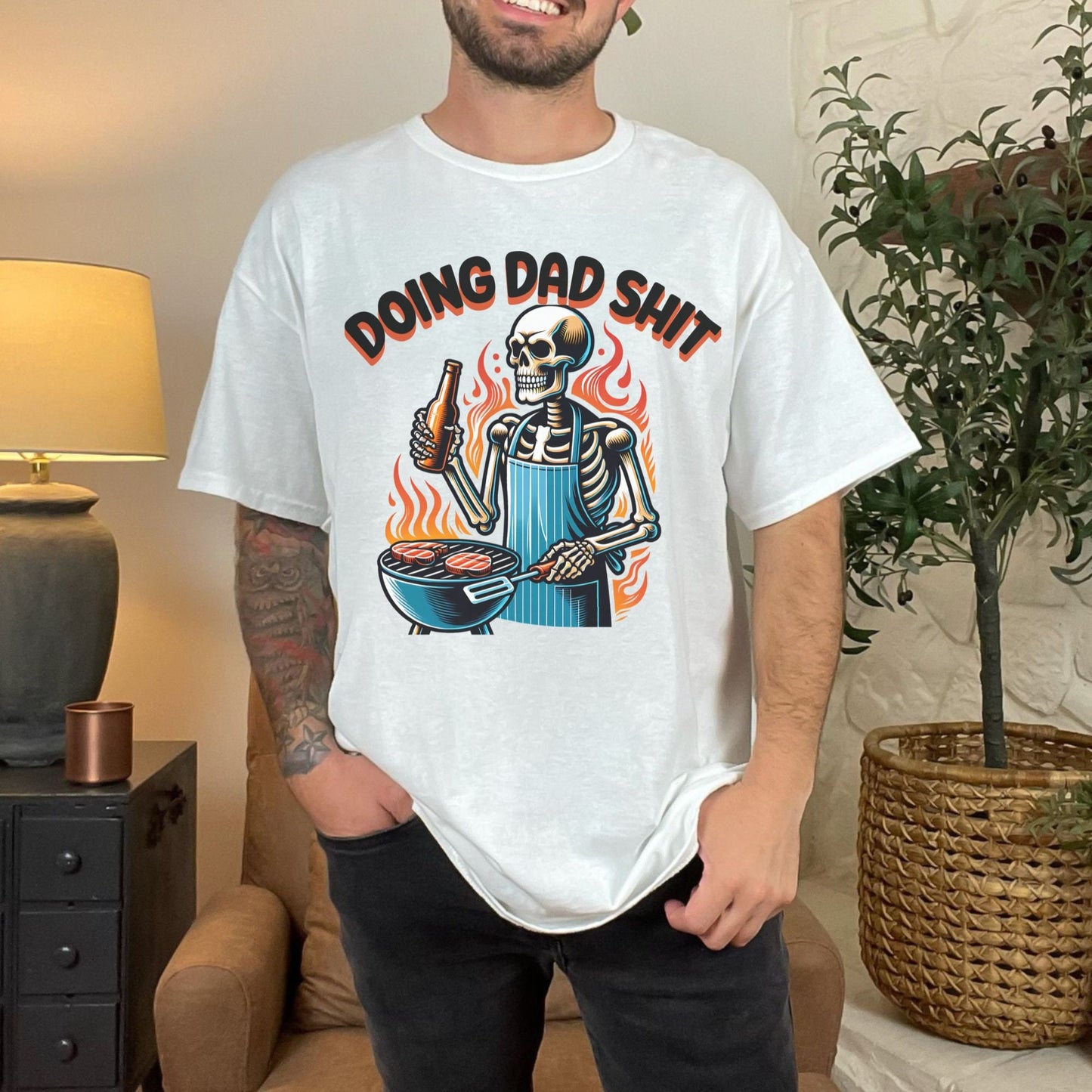 Doing Dad Shit Grilling BBQ & Beer Comfort Colors Shirt