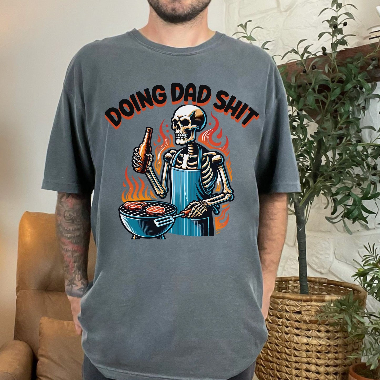 Doing Dad Shit Grilling BBQ & Beer Comfort Colors Shirt