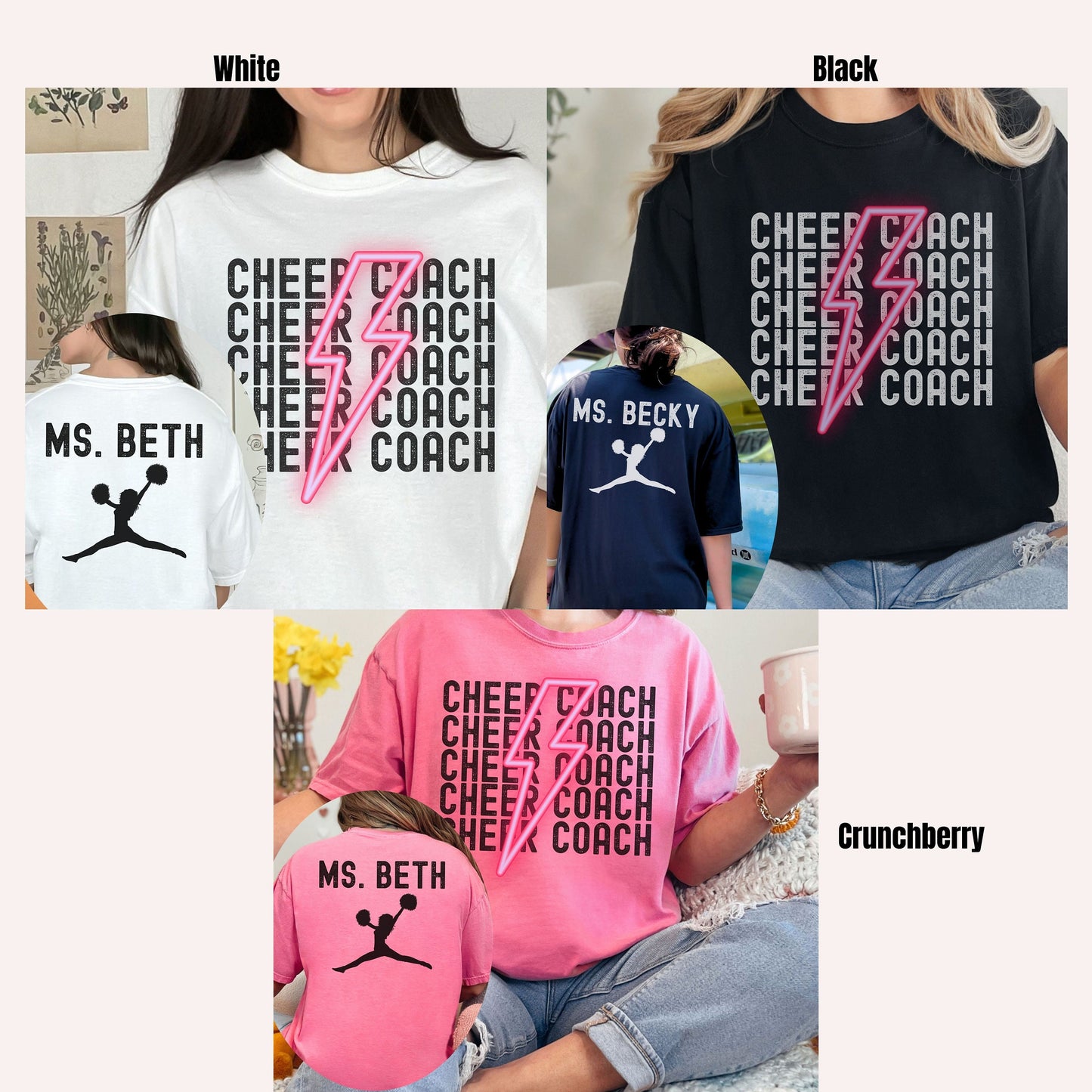 Custom Cheer Coach Comfort Colors Shirt