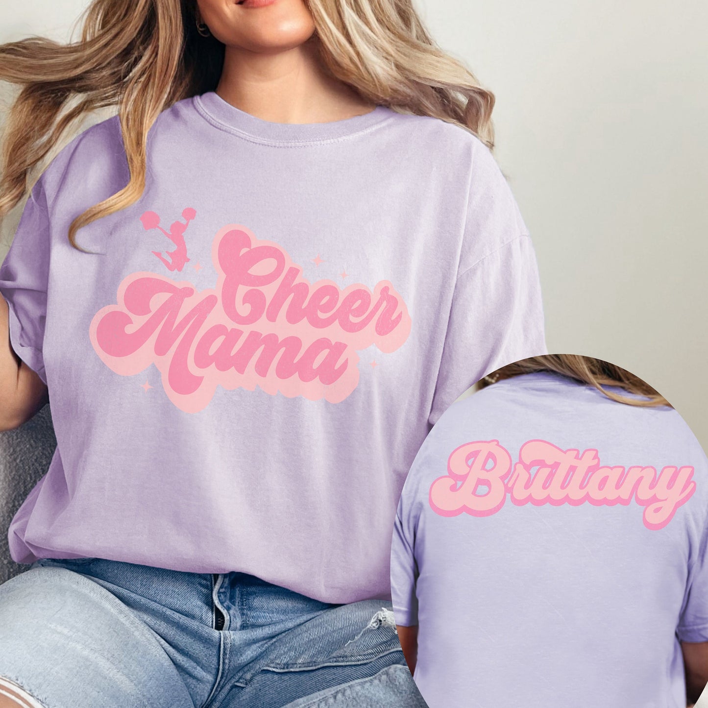 Custom Cheer Mom Comfort Colors Shirt