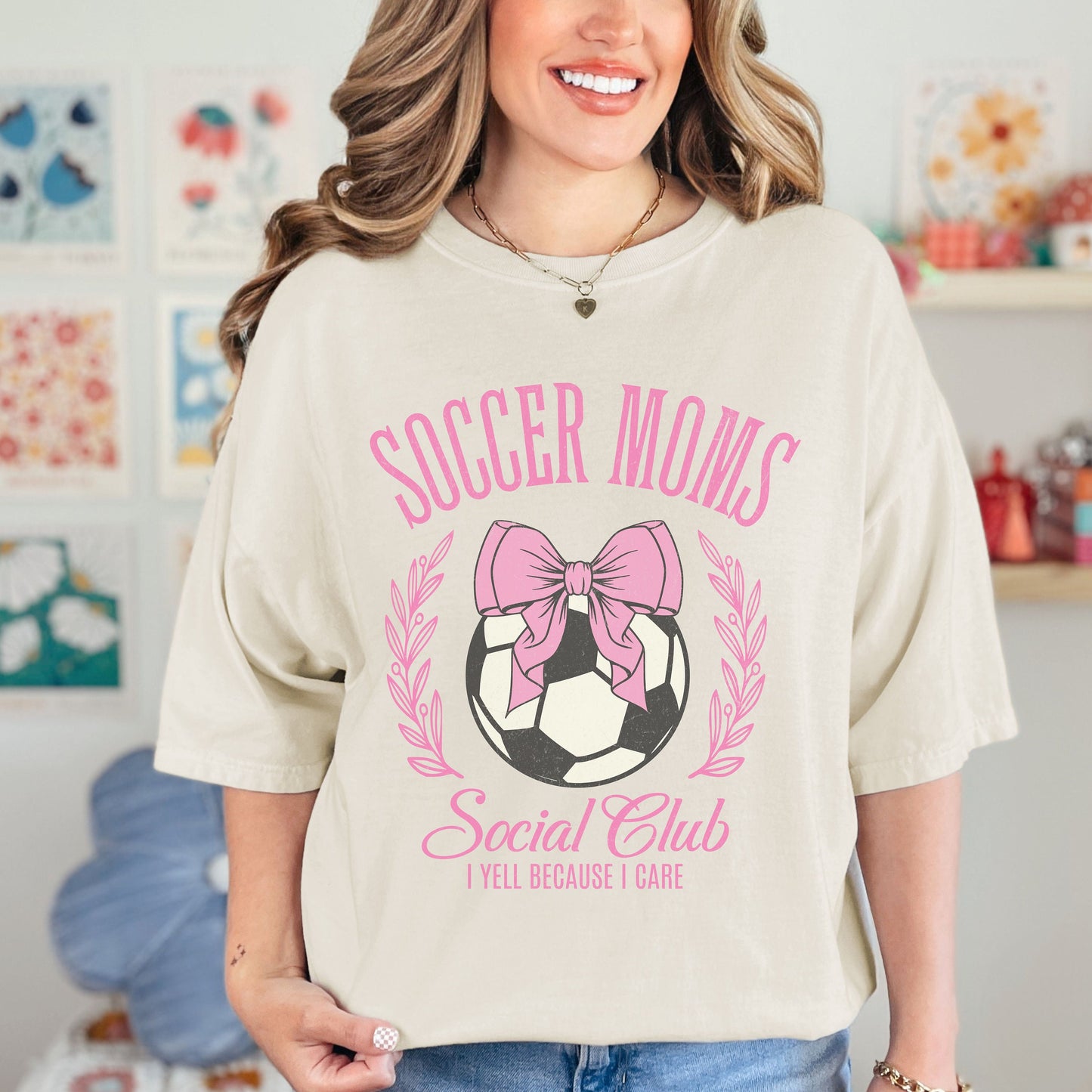 Soccer Mom Coquette Comfort Colors Shirt