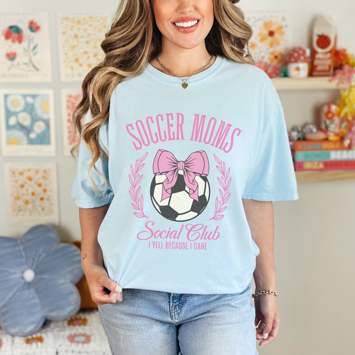 Soccer Mom Coquette Comfort Colors Shirt