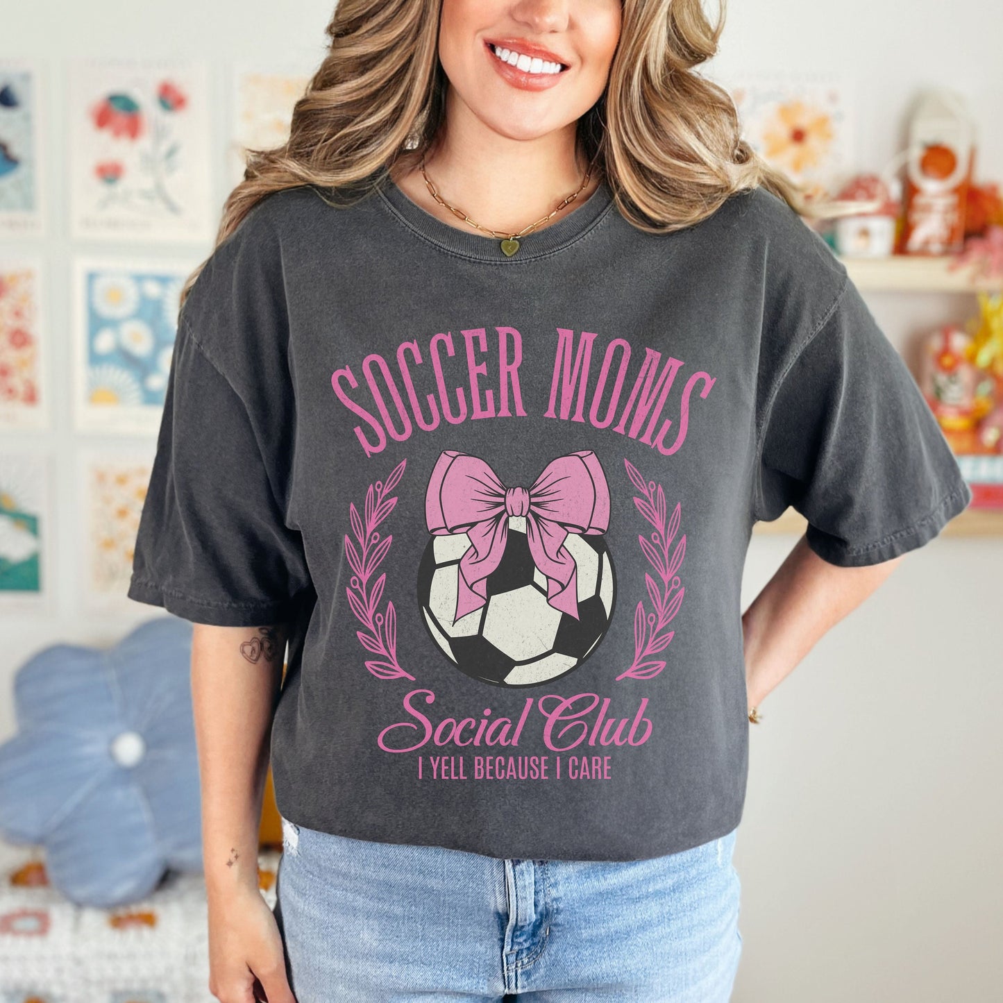 Soccer Mom Coquette Comfort Colors Shirt