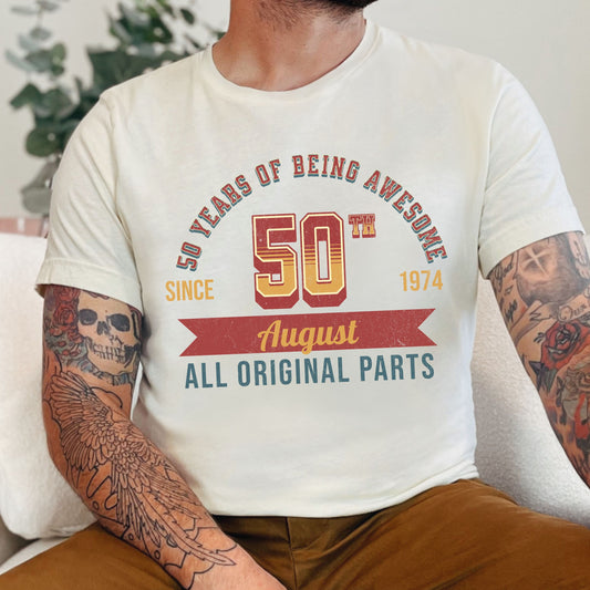 August Birthday Vintage 1974 Shirt