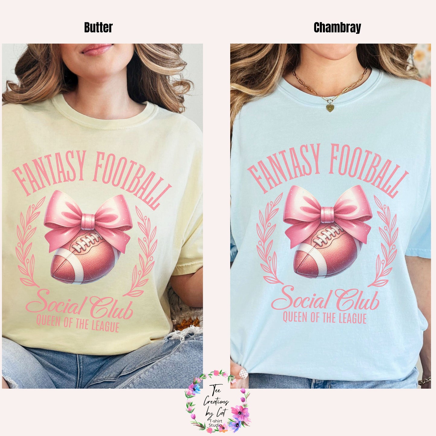 Women's Fantasy Football Coquette Comfort Colors Shirt