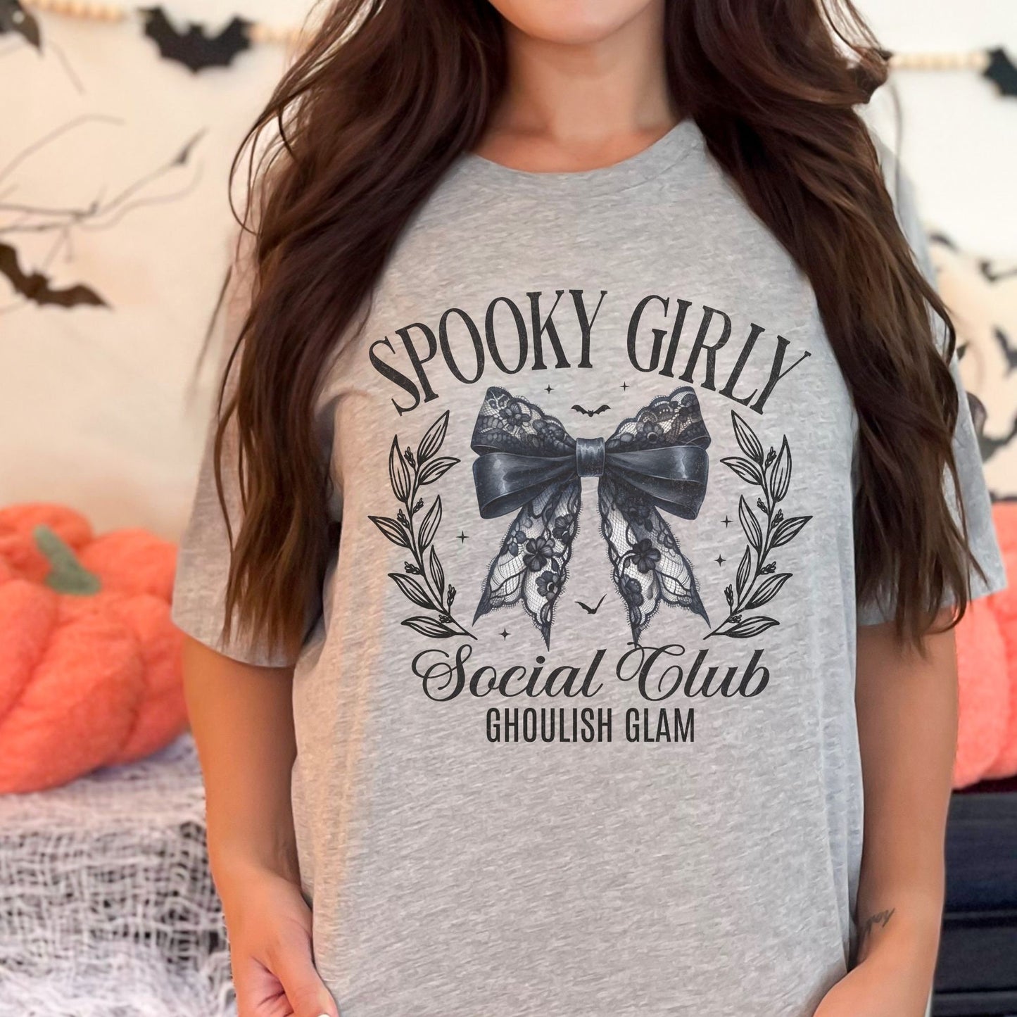 Spooky Girly Dark Coquette Halloween T-shirt