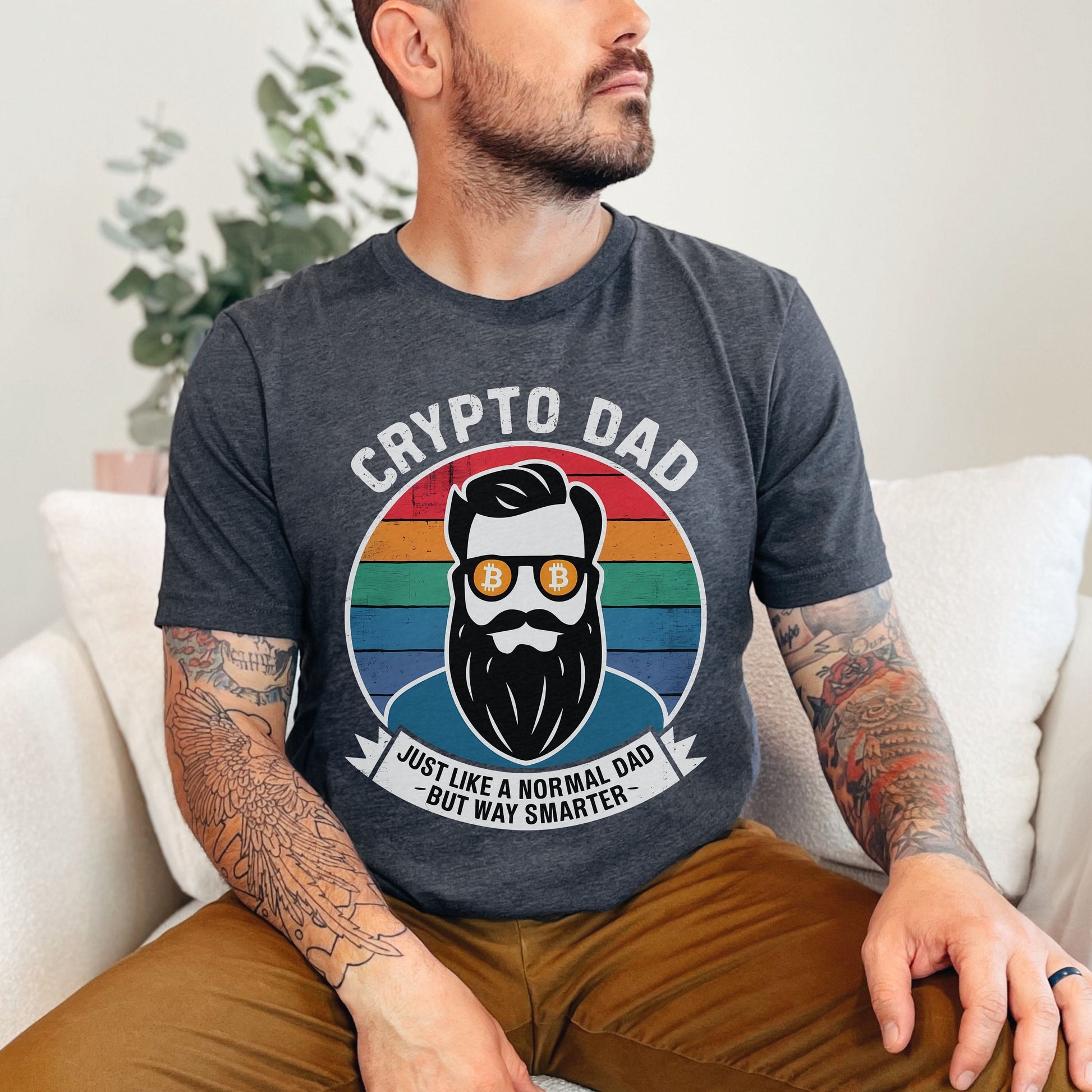 Crypto Dad Just Like A Normal Dad But Way Smarter Fathers day or dad birthday shirt