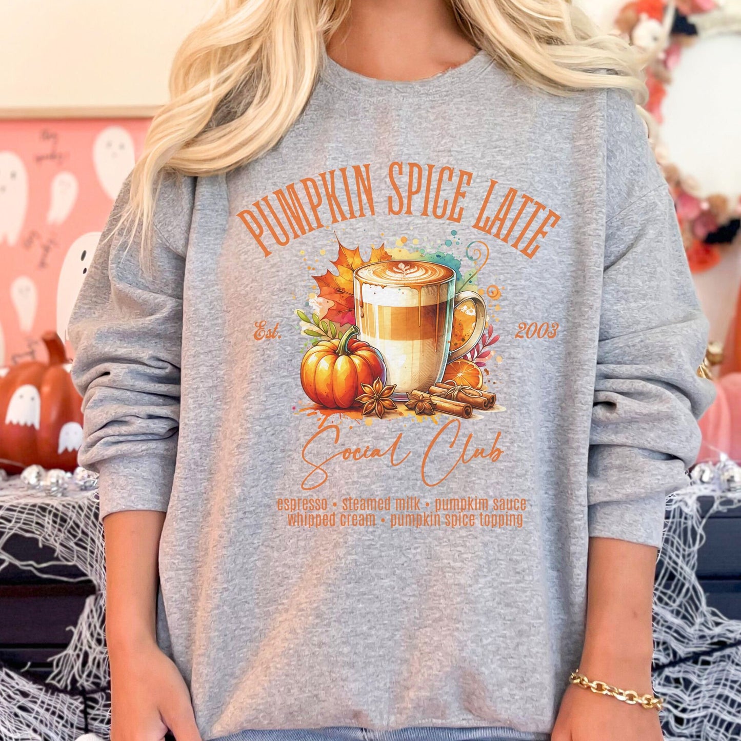 Pumpkin Spice Latte Fall Sweatshirt