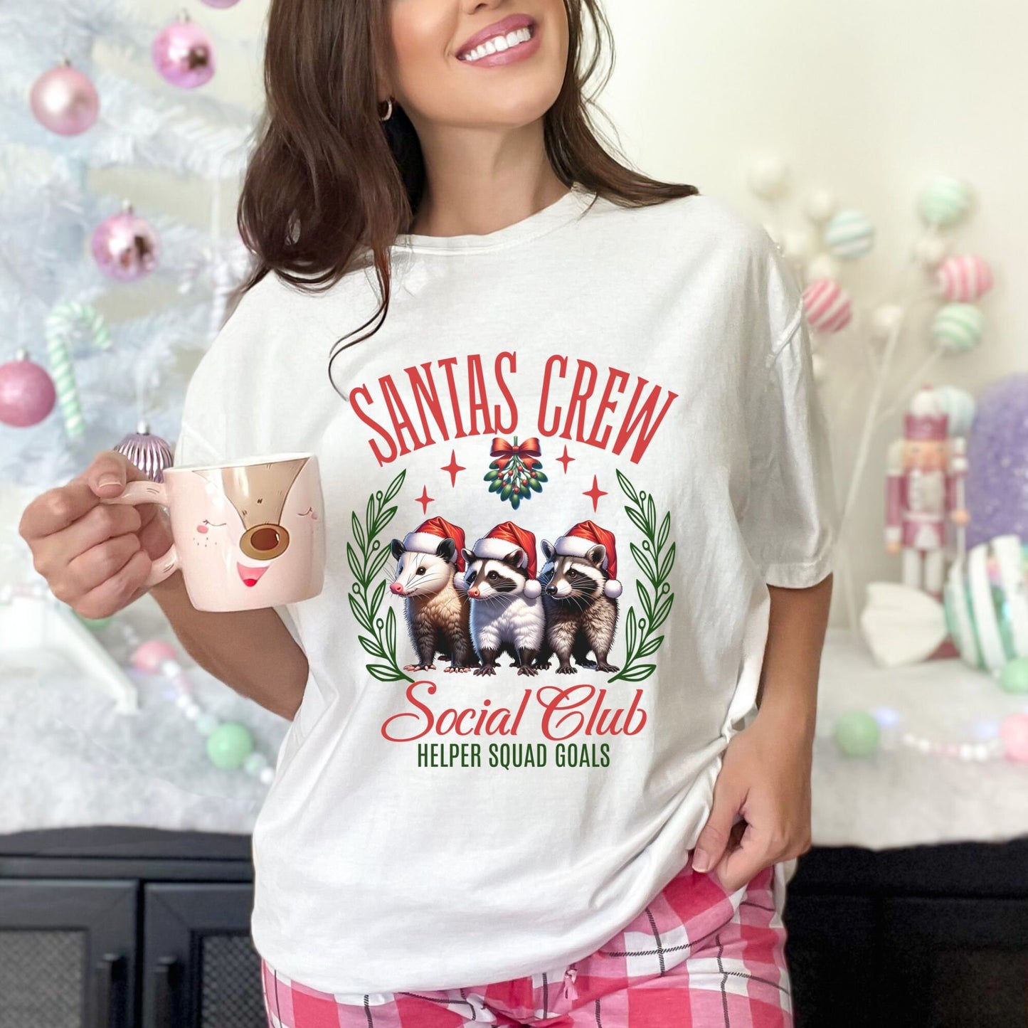 Christmas Social Club Squad Goals Comfort Colors Shirt