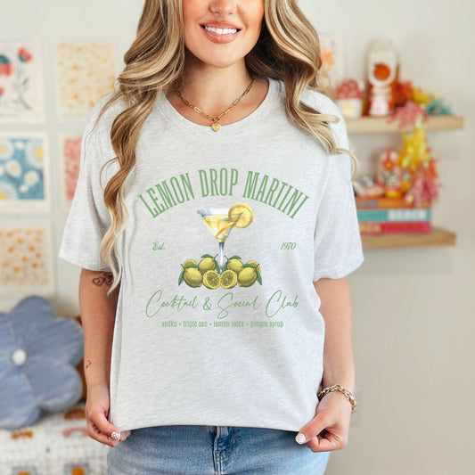 Lemon Drop Martini Cocktail Social Club Shirt