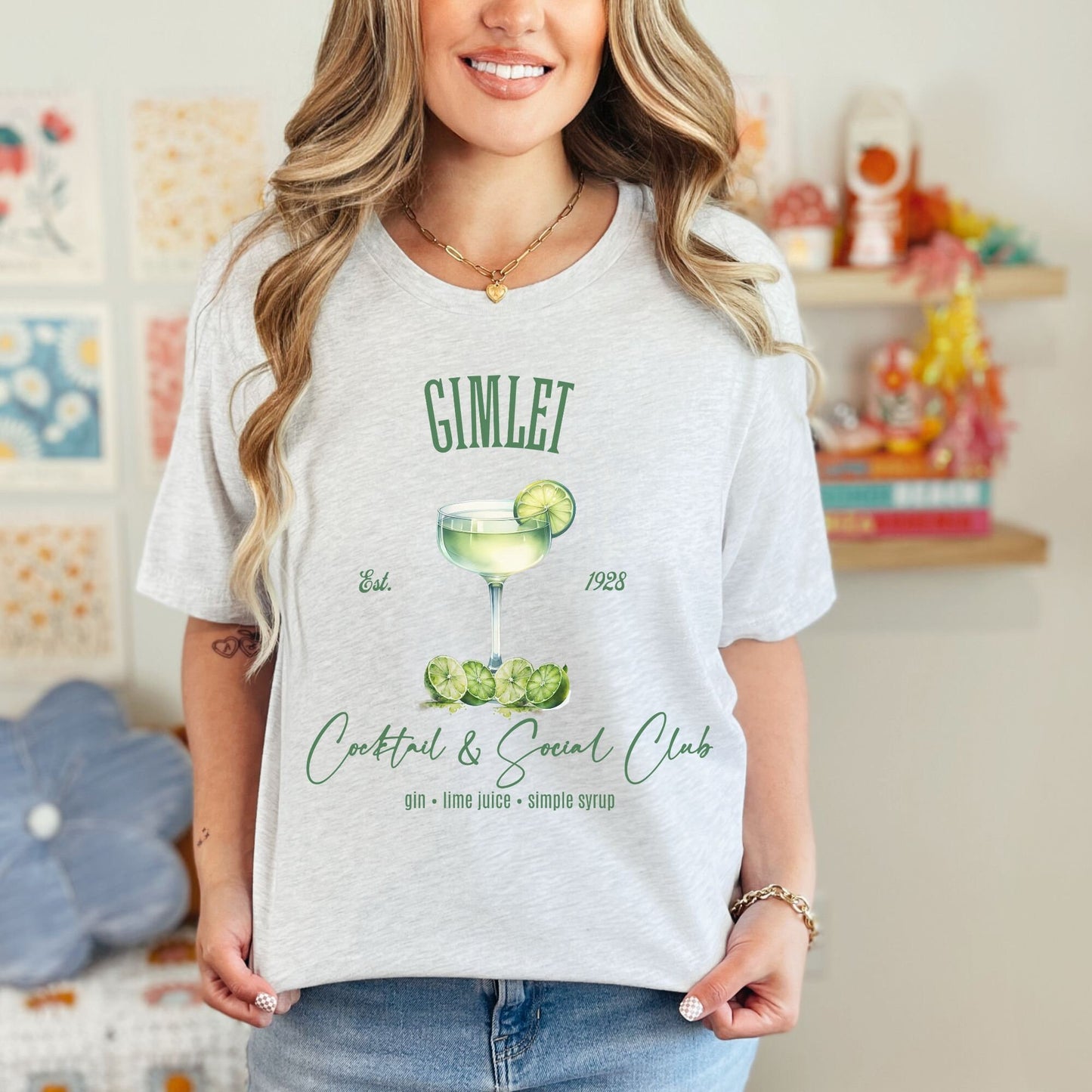 Gimlet Cocktail & Social Club Shirt, Funny Drinking Girl's Club T-shirt