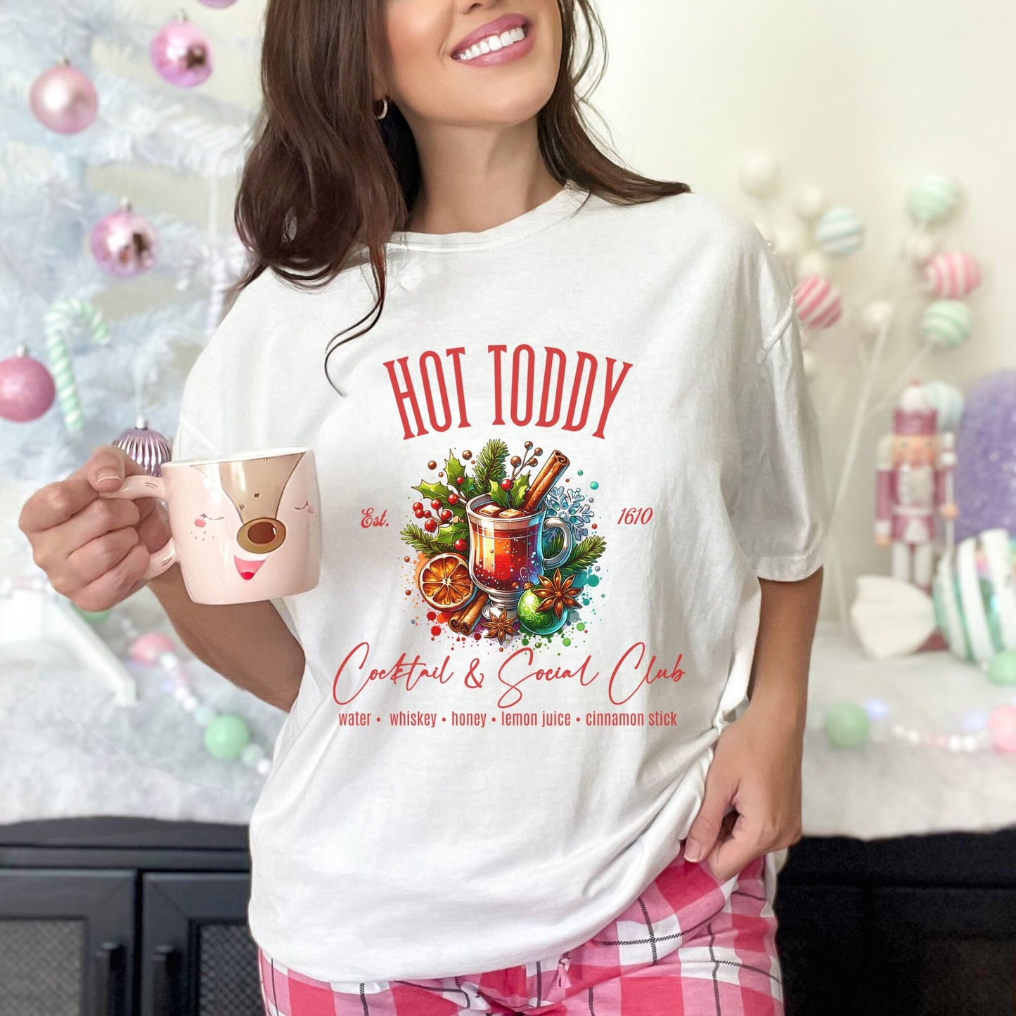 Hot Toddy Christmas Cocktail & Social Club Comfort Colors Shirt