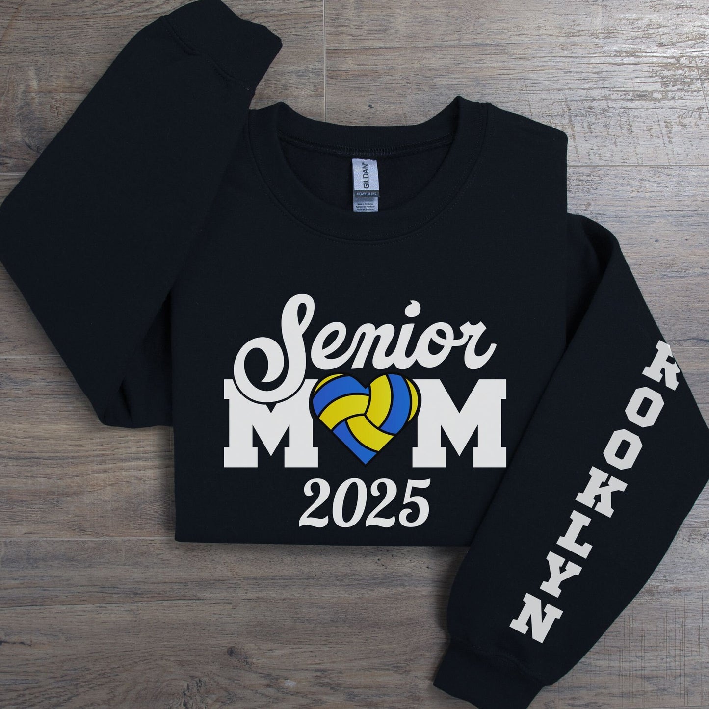 Custom Sleeve 2025 Senior Night Mom Water Polo Sweatshirt