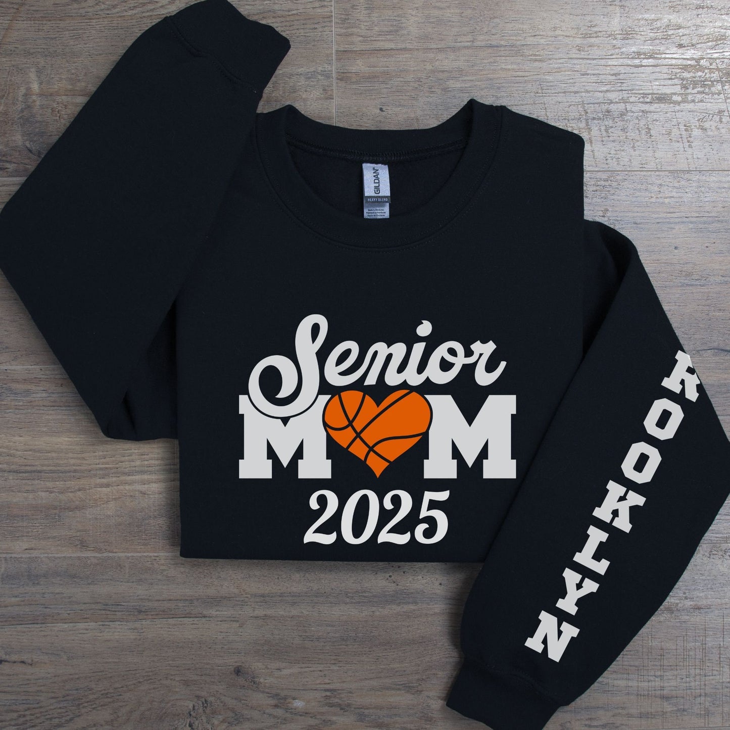 Custom 2025 Senior Night Mom Basketball Sweatshirt