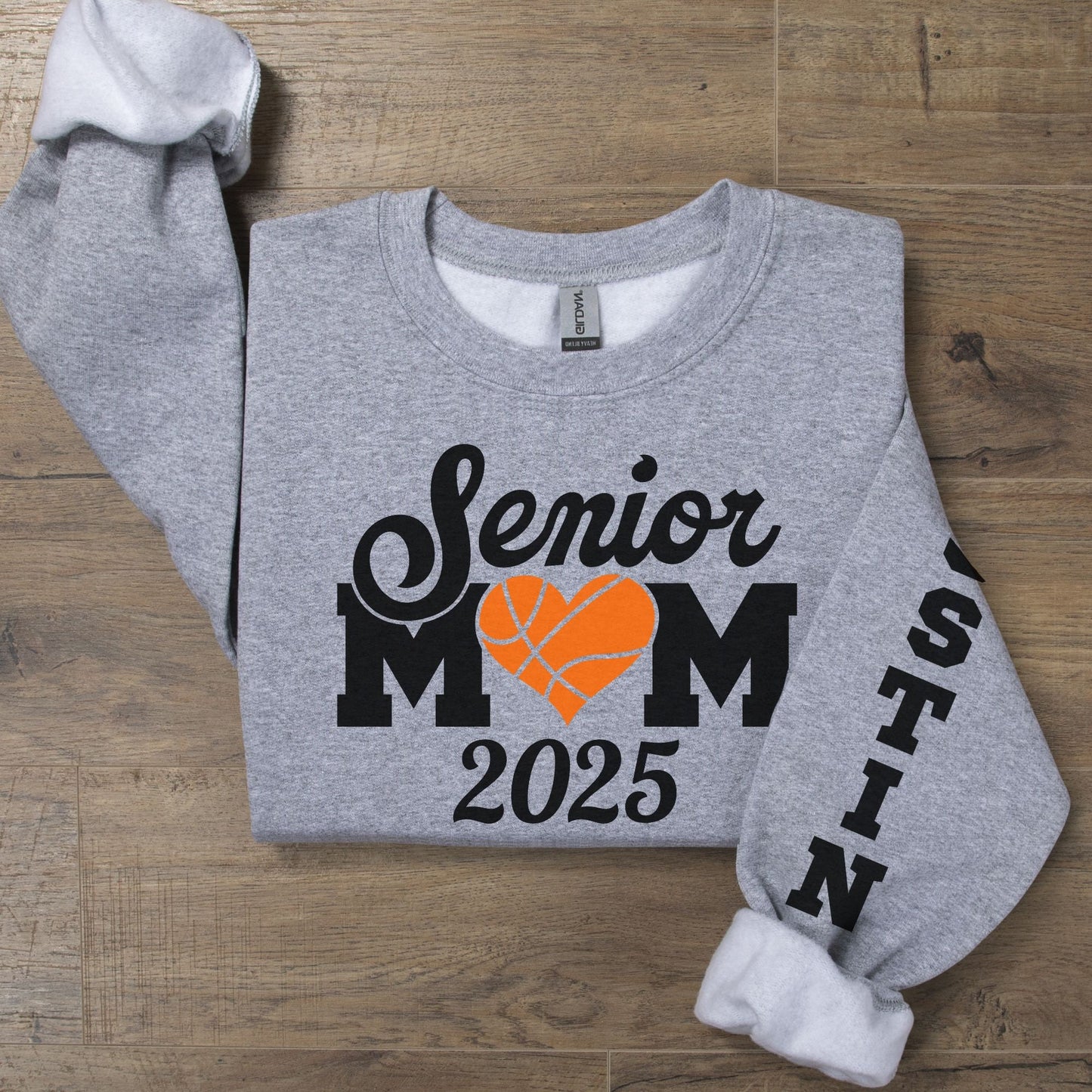 Custom 2025 Senior Night Mom Basketball Sweatshirt