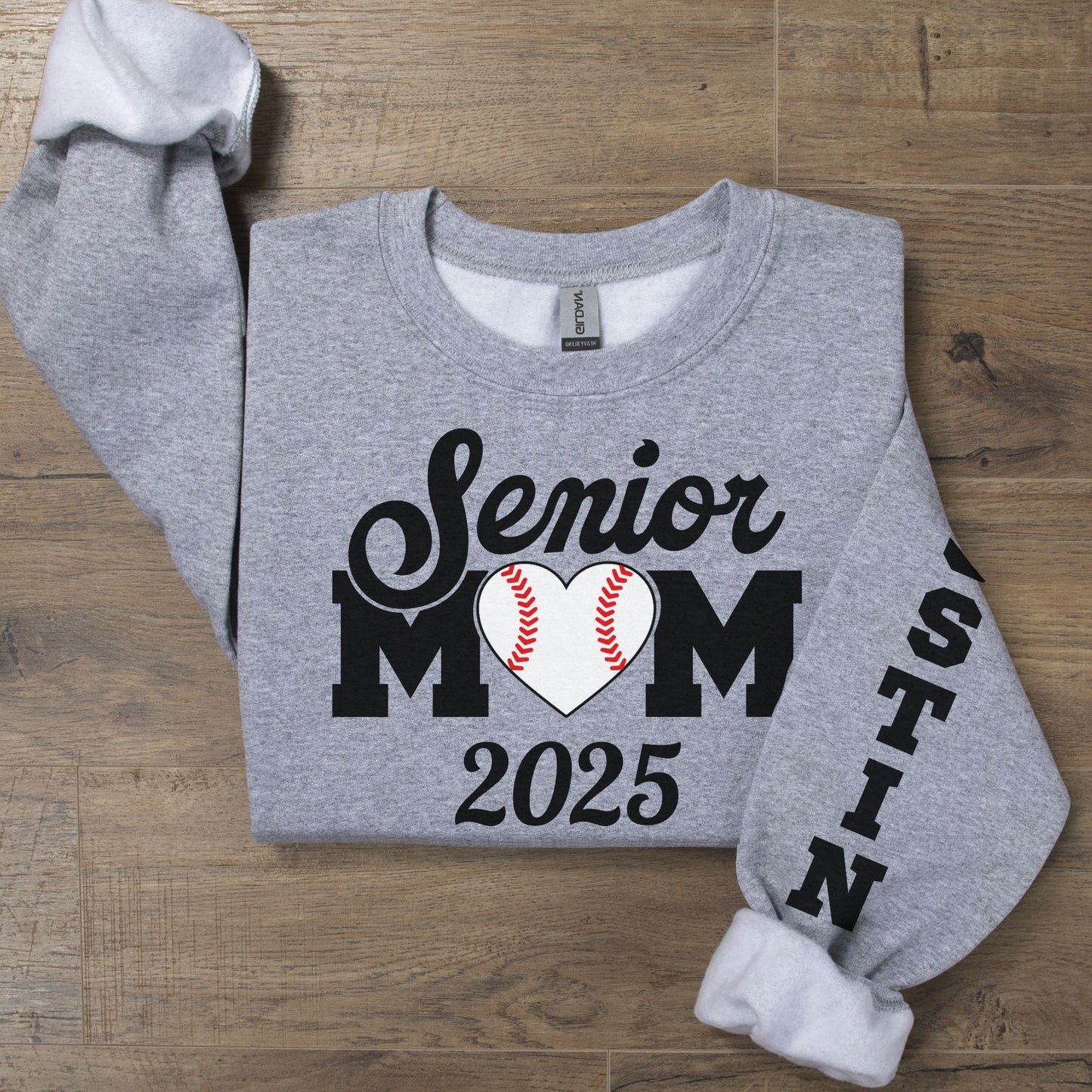 Custom Sleeve 2025 Senior Night Mom Baseball Sweatshirt