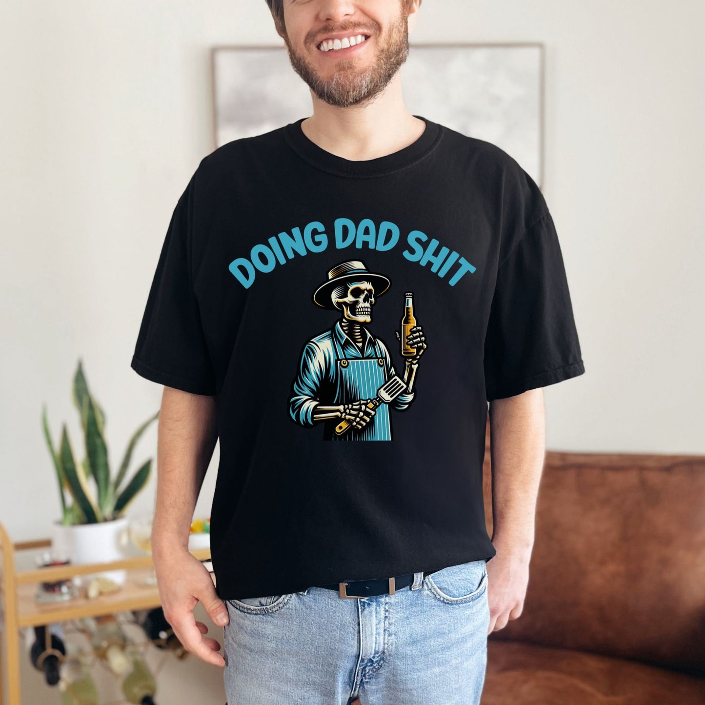 Doing Dad Shit Grilling BBQ Beer Funny Father's Day Comfort Colors Shirt