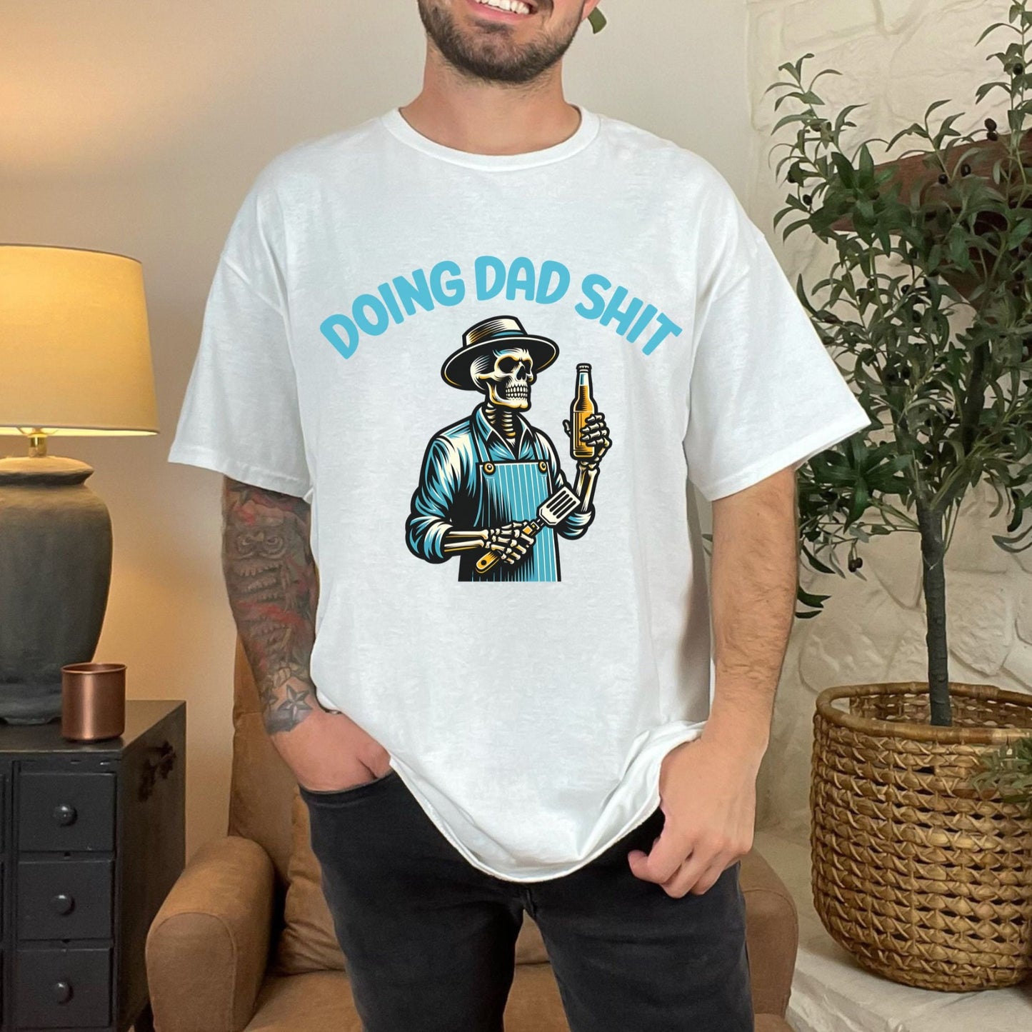 Doing Dad Shit Grilling BBQ Beer Funny Father's Day Comfort Colors Shirt