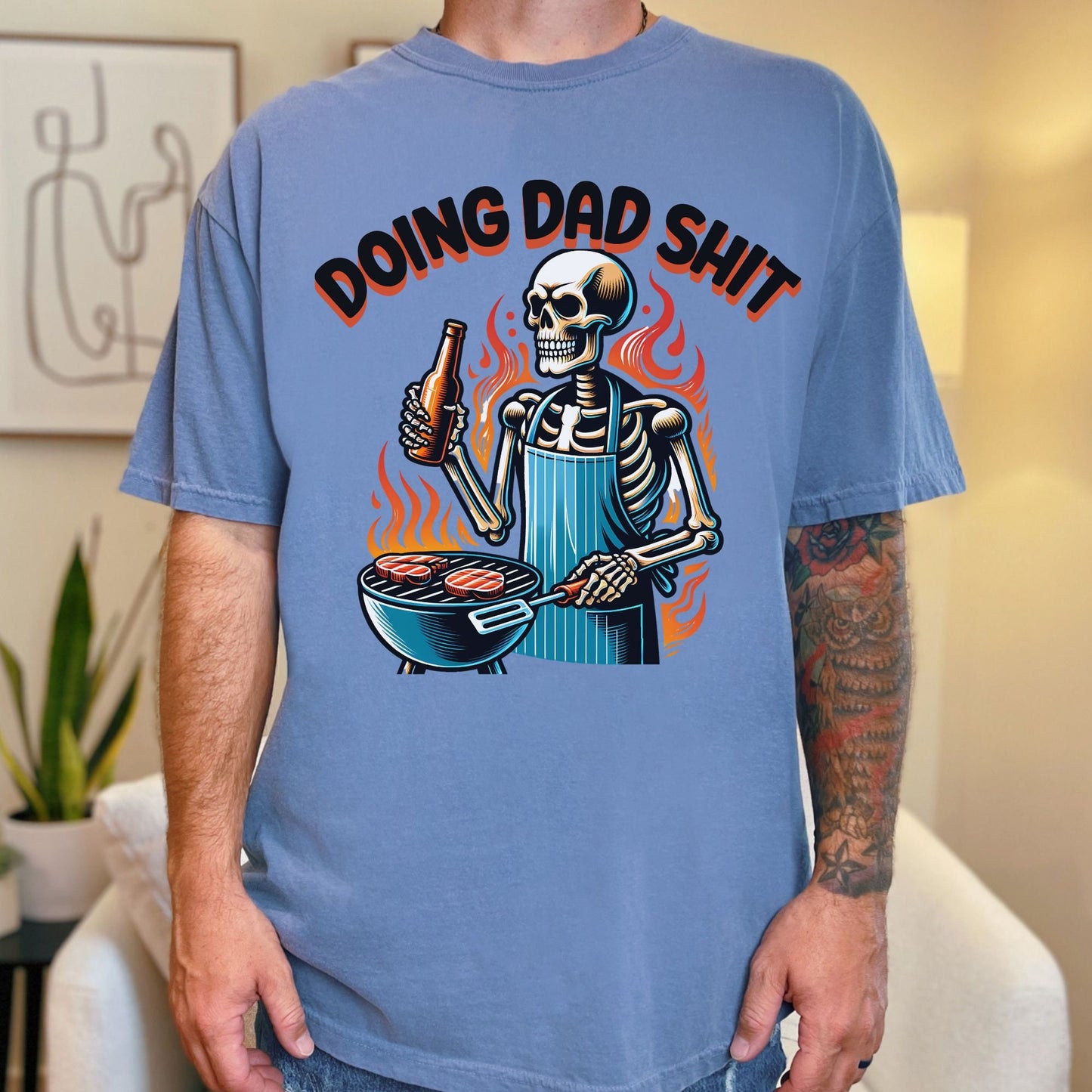 Doing Dad Shit Grilling BBQ & Beer Comfort Colors Shirt