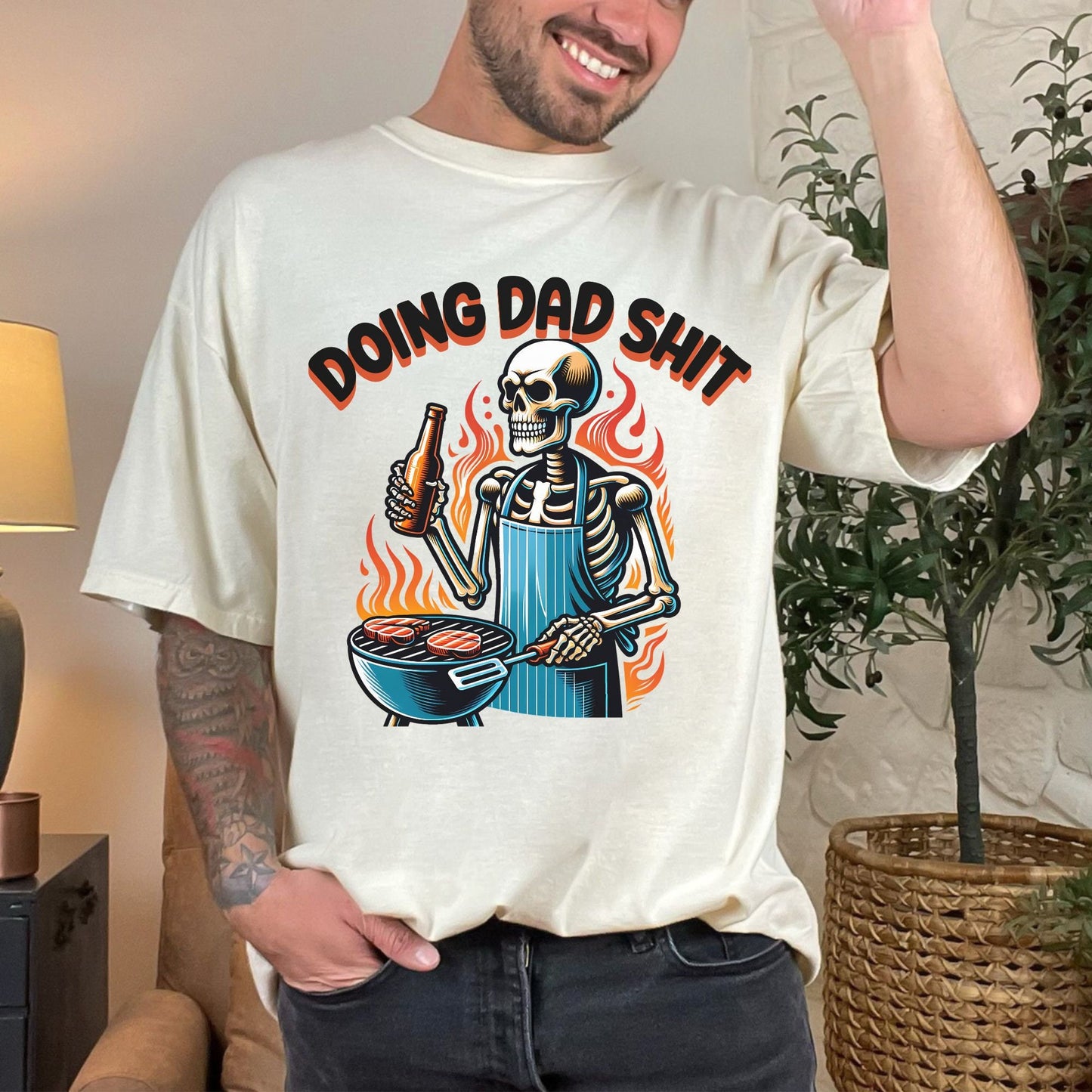 Doing Dad Shit Grilling BBQ & Beer Comfort Colors Shirt