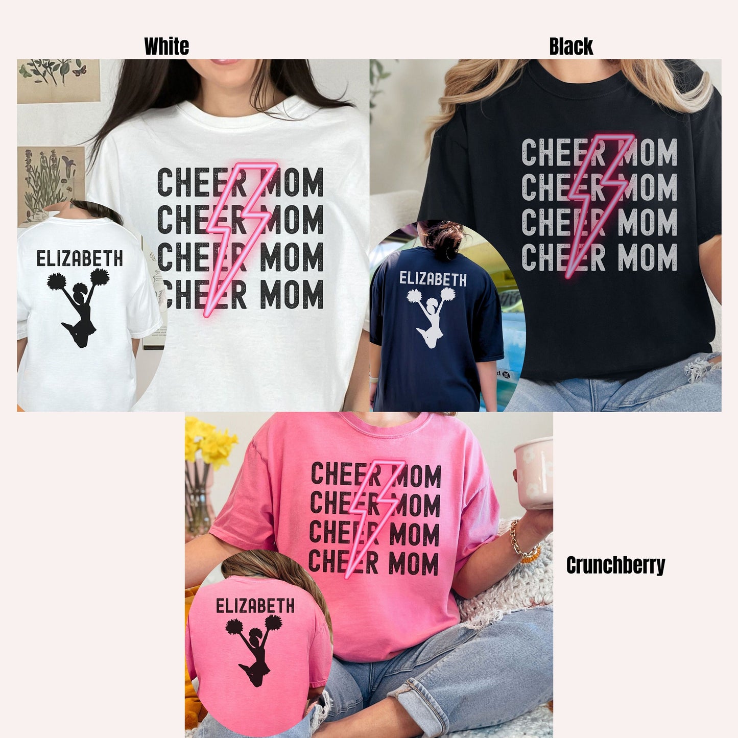 Custom Cheer Mom Comfort Colors Shirt