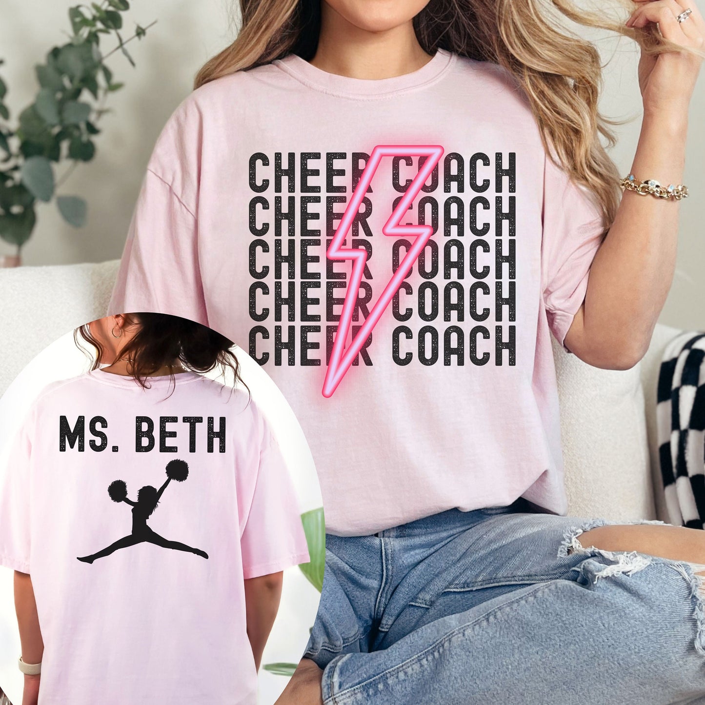 Custom Cheer Coach Comfort Colors Shirt