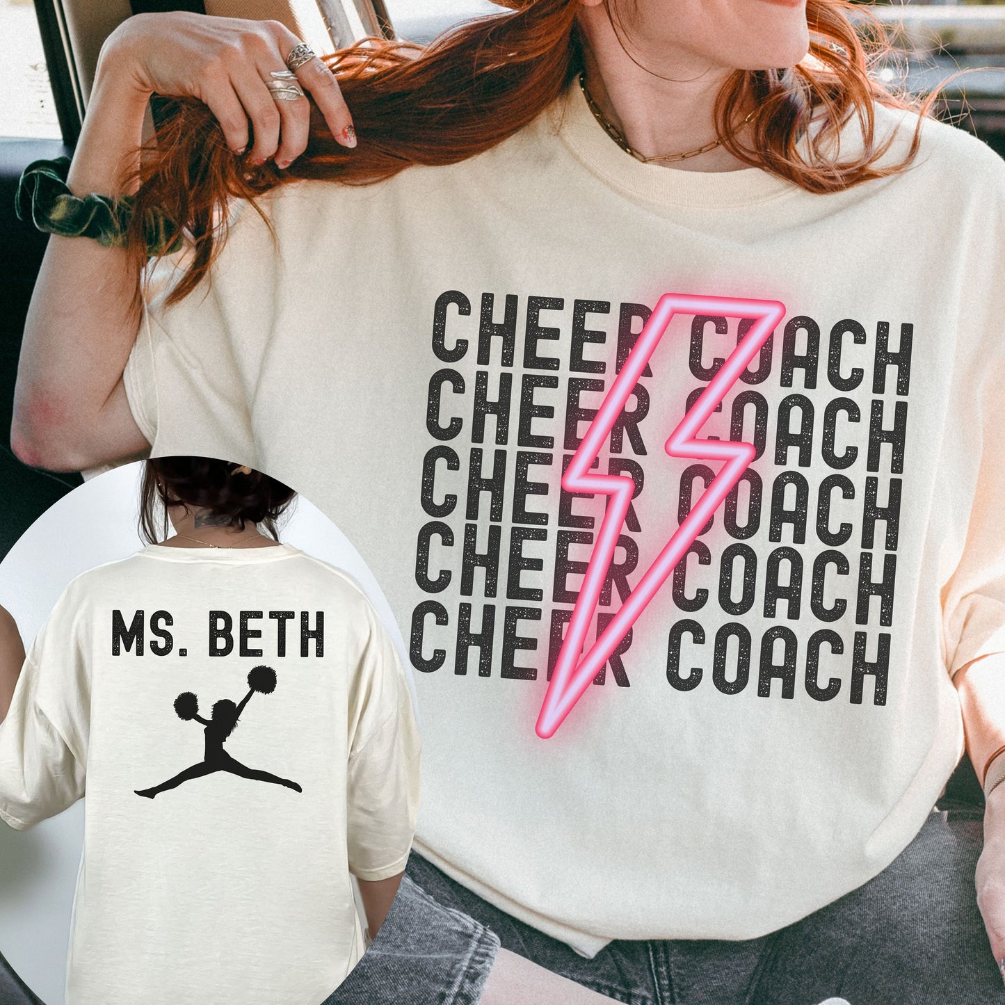 Custom Cheer Coach Comfort Colors Shirt